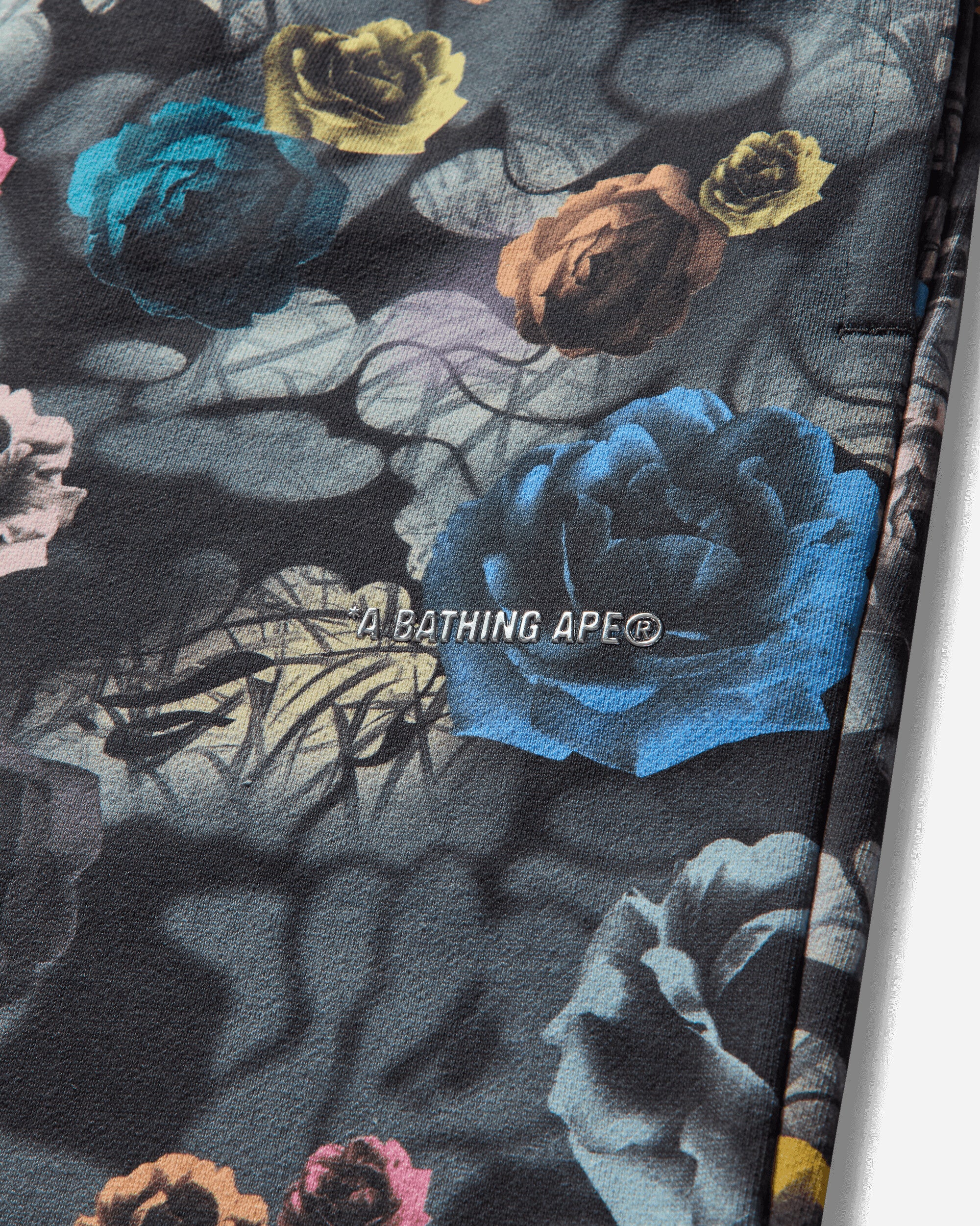 Men's Floral Camo Sweatpants Black - Image 3