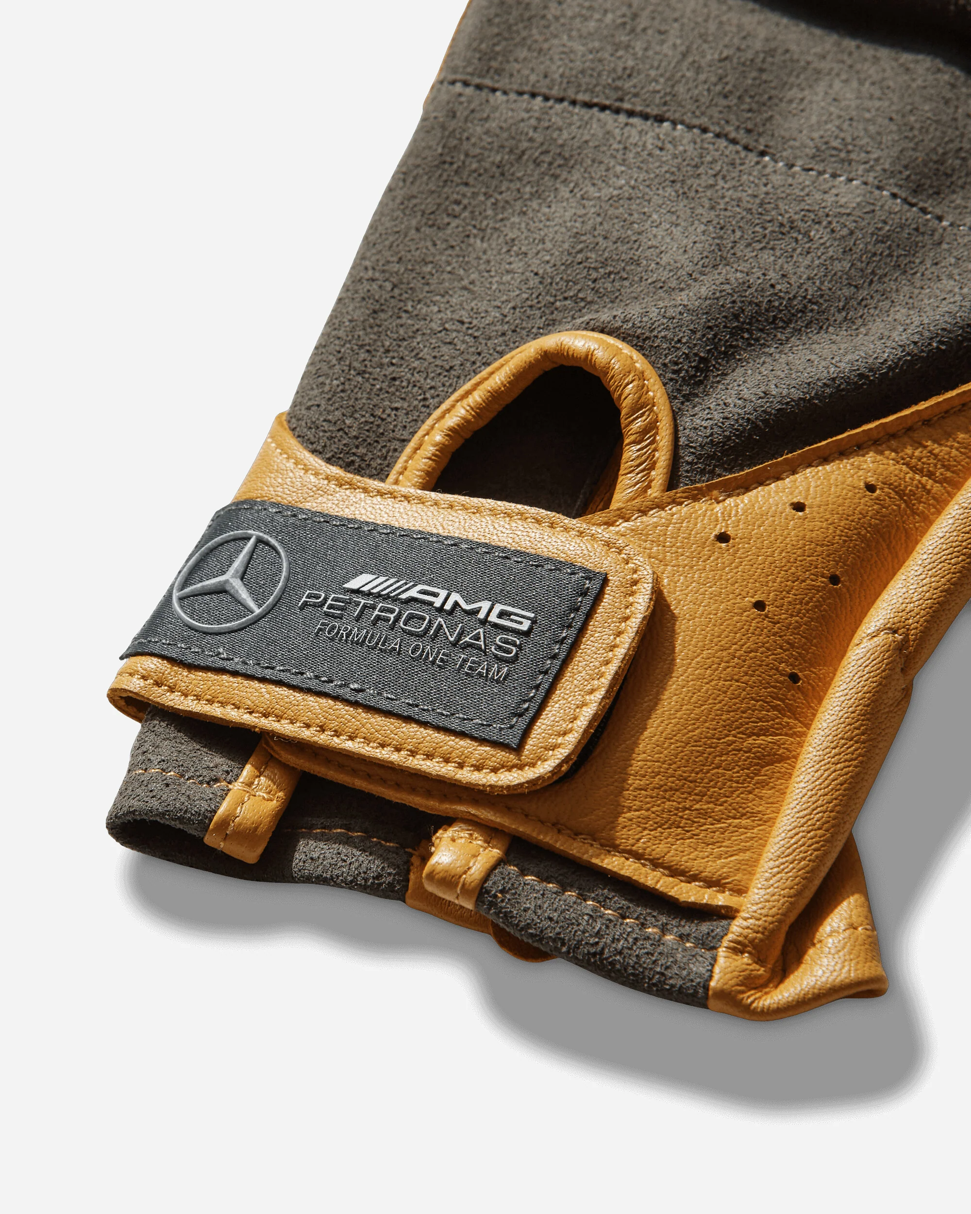 Bad Bunny x Mercedes-AMG Petronas F1 Team Racing Gloves Collegiate Gold - Image 5