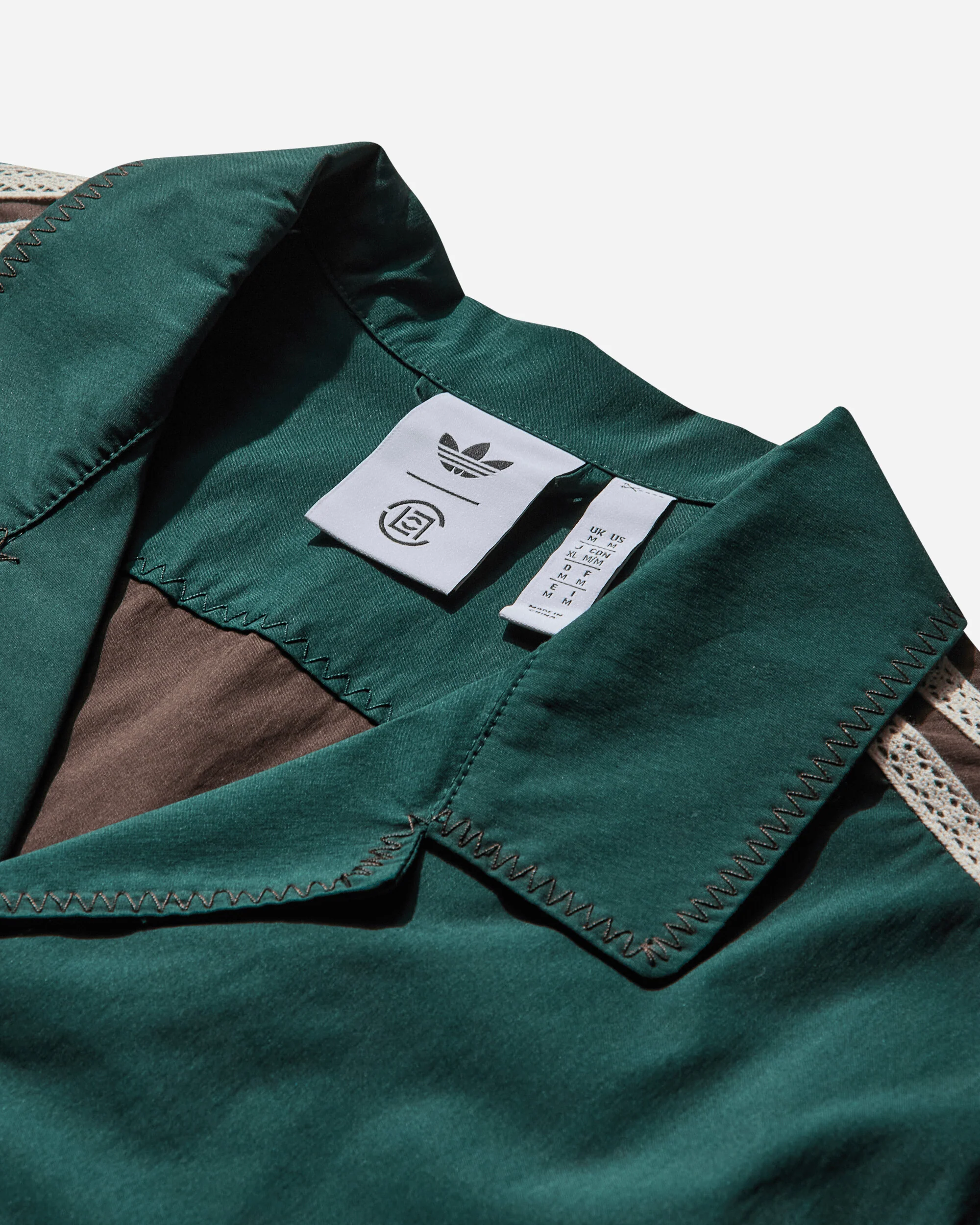 CLOT by Edison Chen Bowling Shirt Green Night / Dark Brown - Image 3