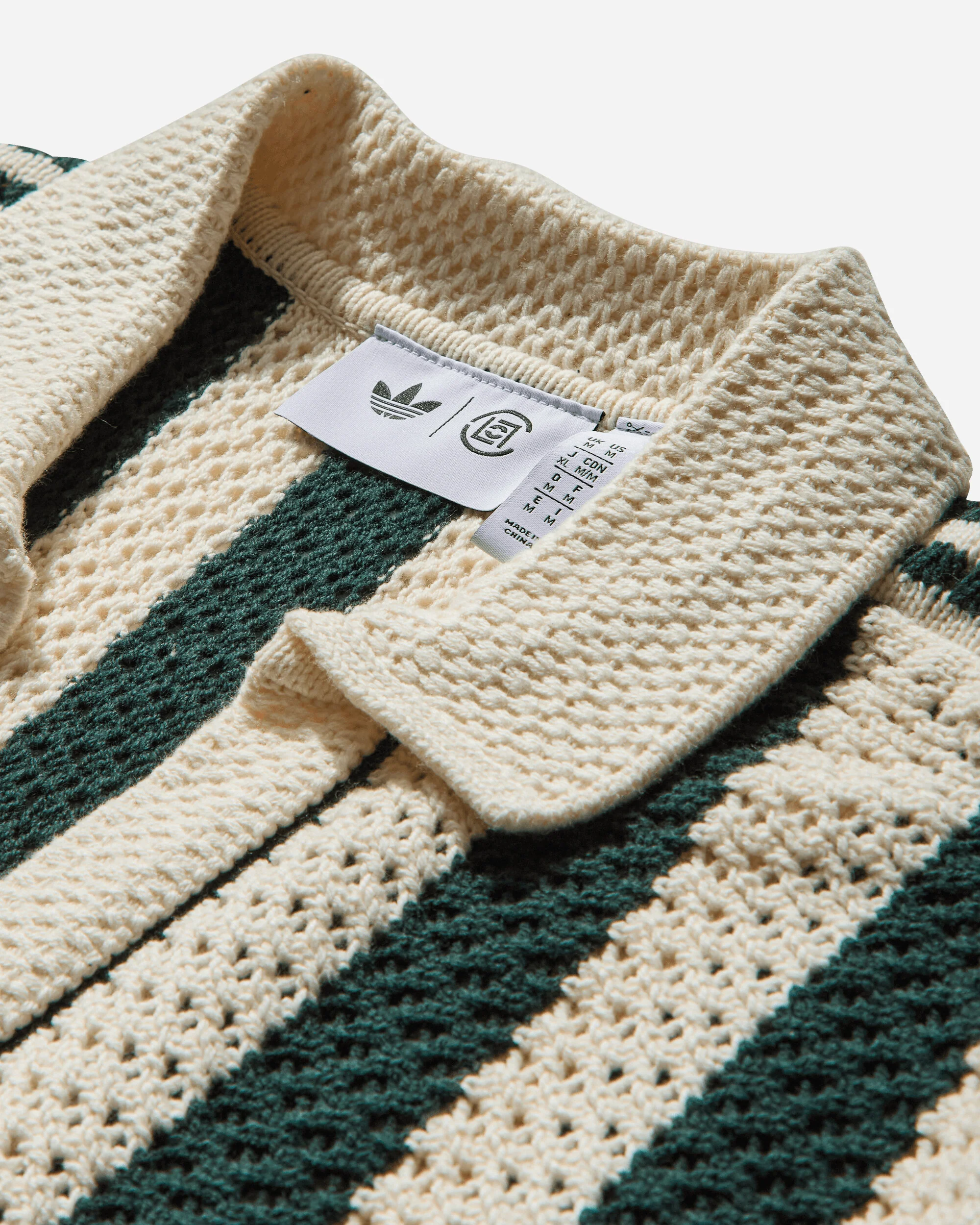 CLOT by Edison Chen Pique Polo Green Night / Cream White - Image 3