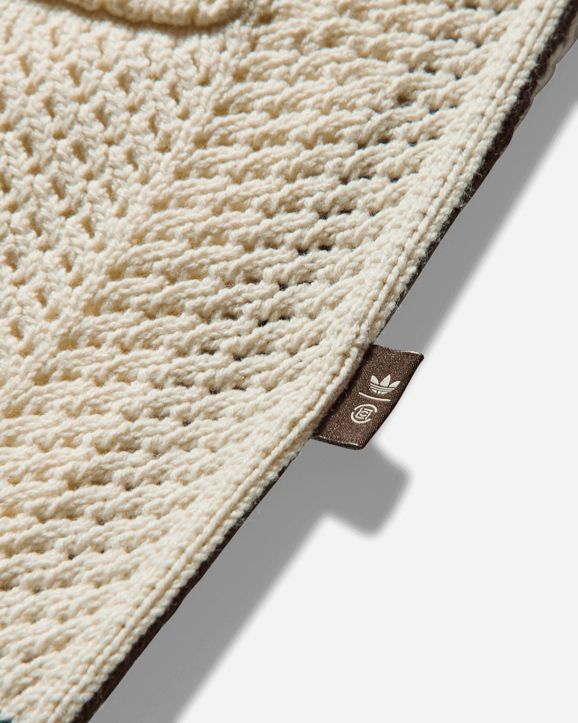 CLOT by Edison Chen Crochet Shorts Cream White - Image 4