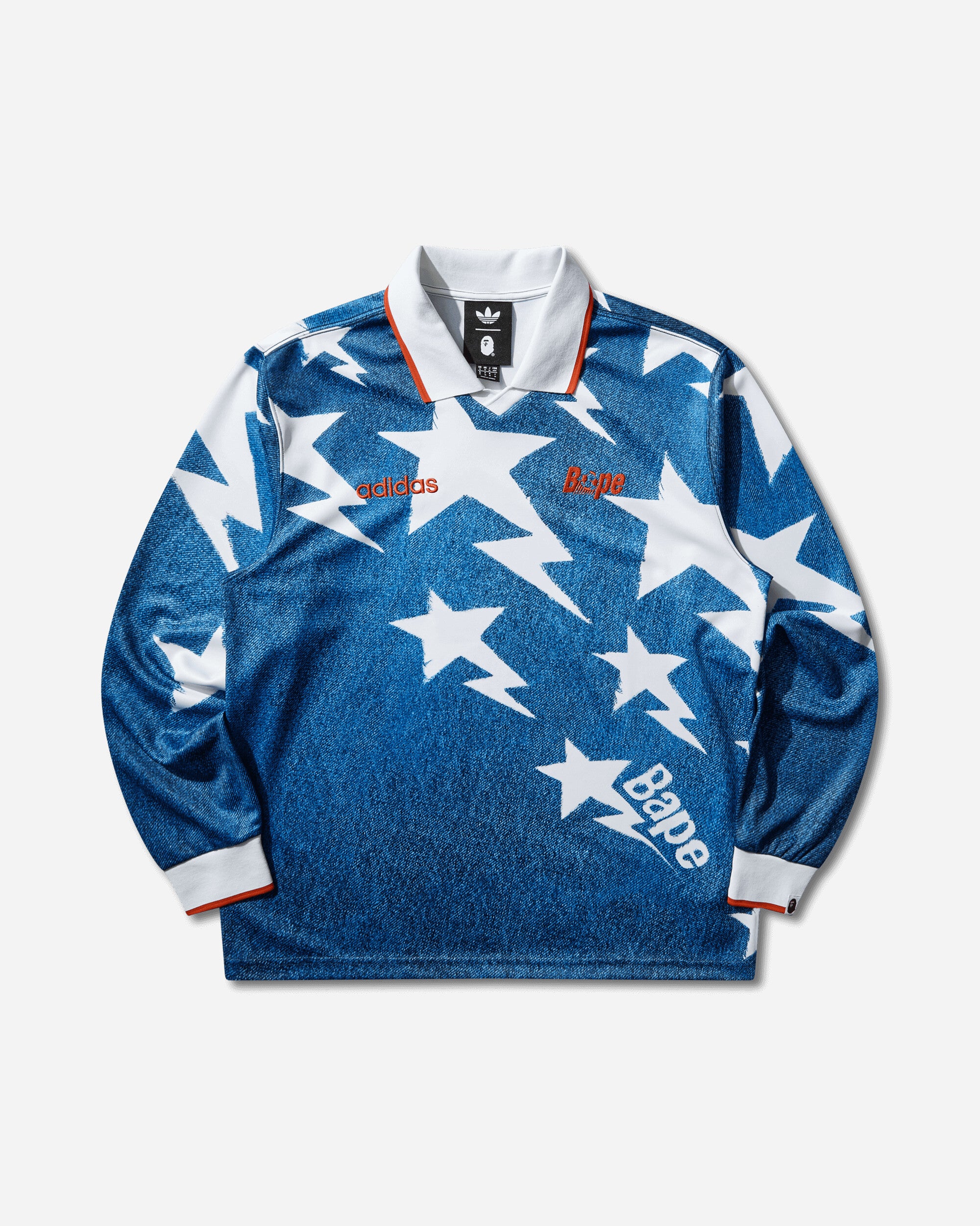 BAPE LSL STAR Jersey Medium Blue Denim