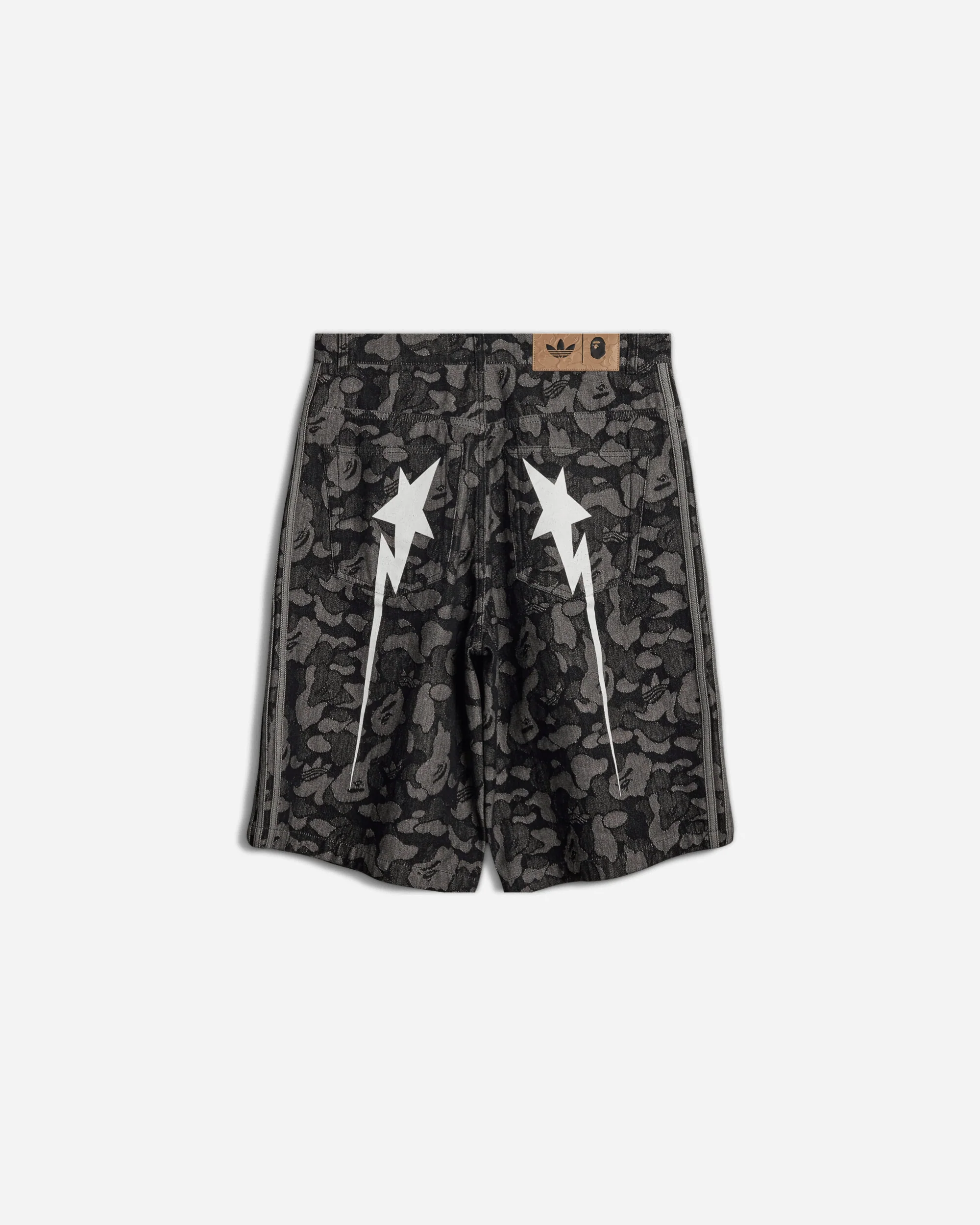BAPE Shark Denim Jorts Black - Image 2