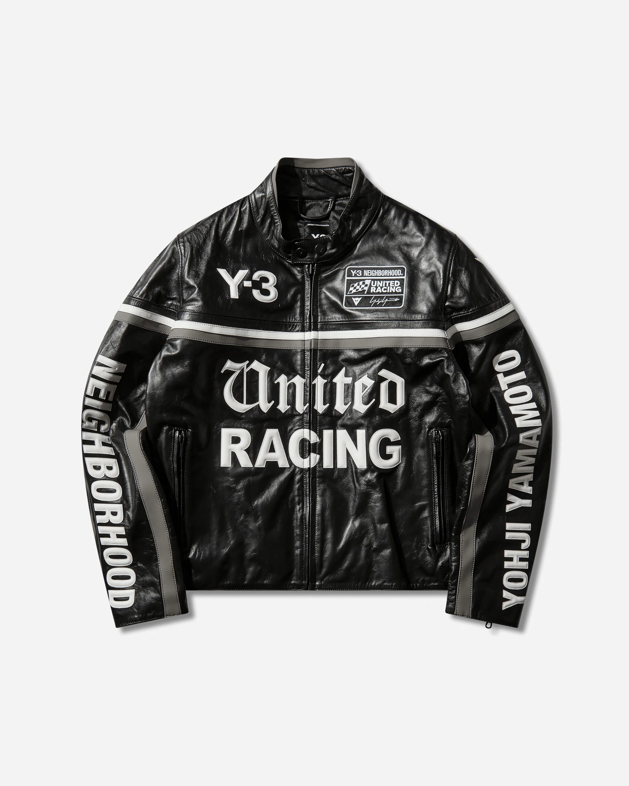 Men's Y-3 x Neighborhood Dainese Leather Racer Jacket Black