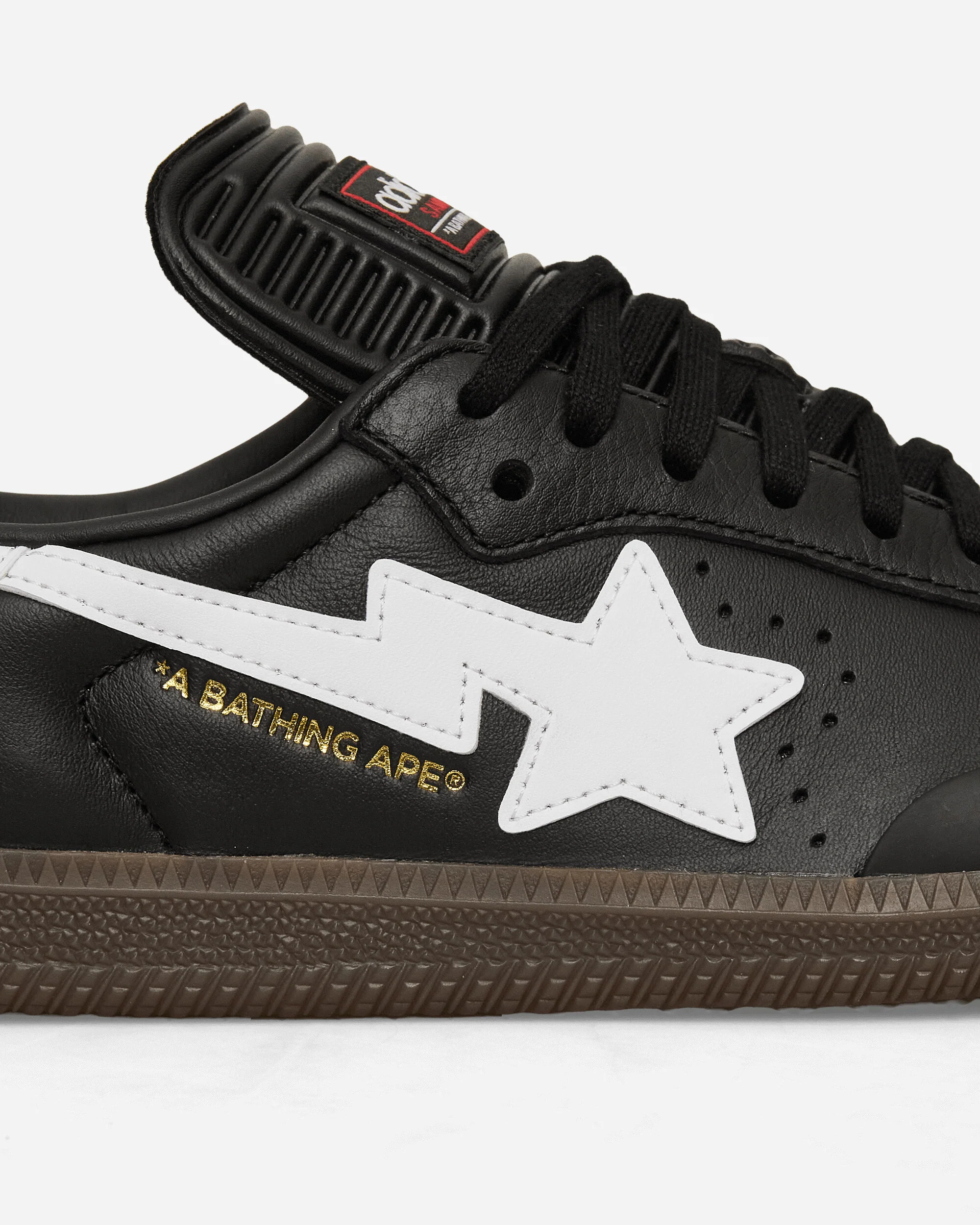 BAPE Samba Sneakers Core Black / Cloud White - Image 7