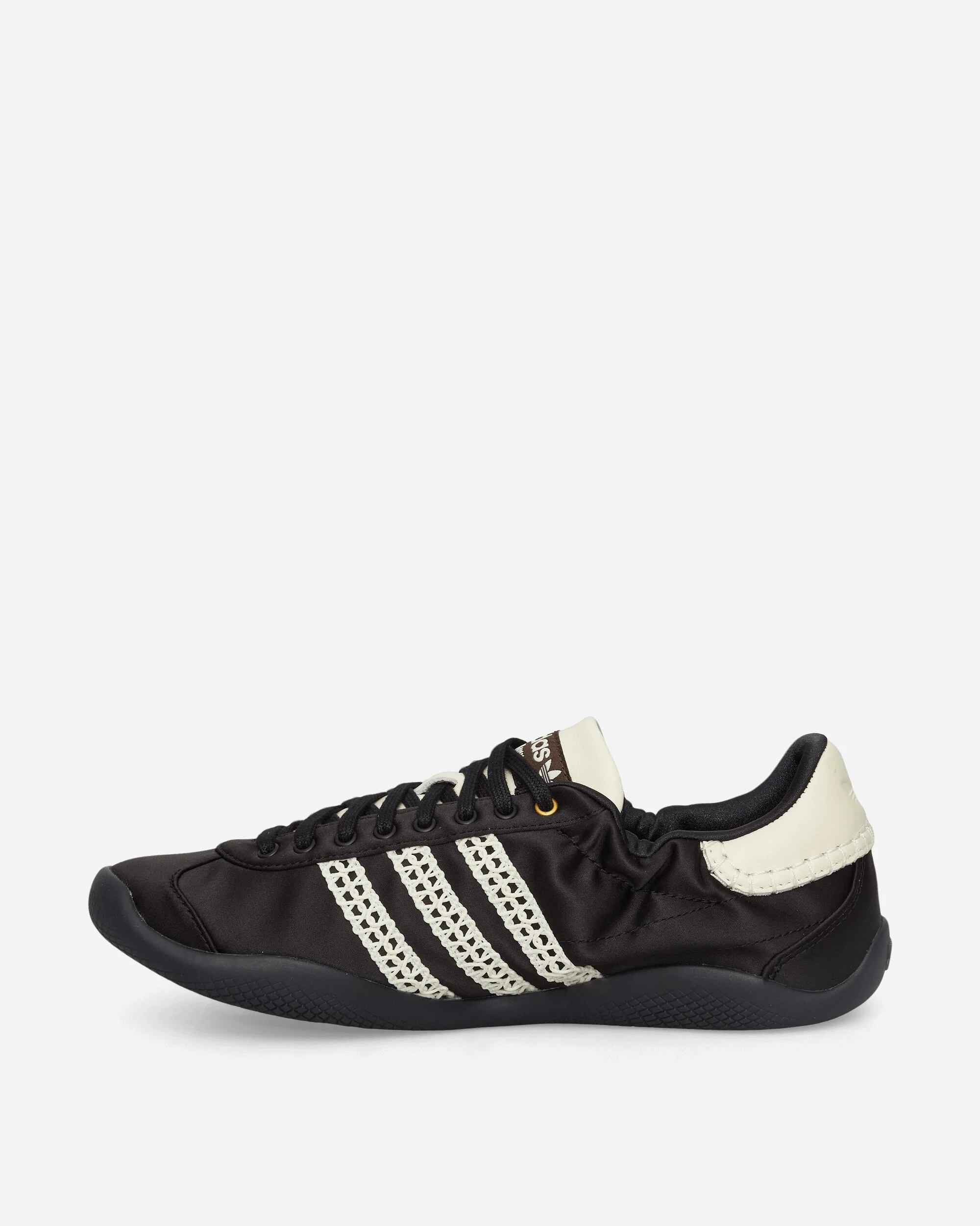 Wales Bonner Karintha Lo Satin Sneakers Core Black / Cream White - Image 3