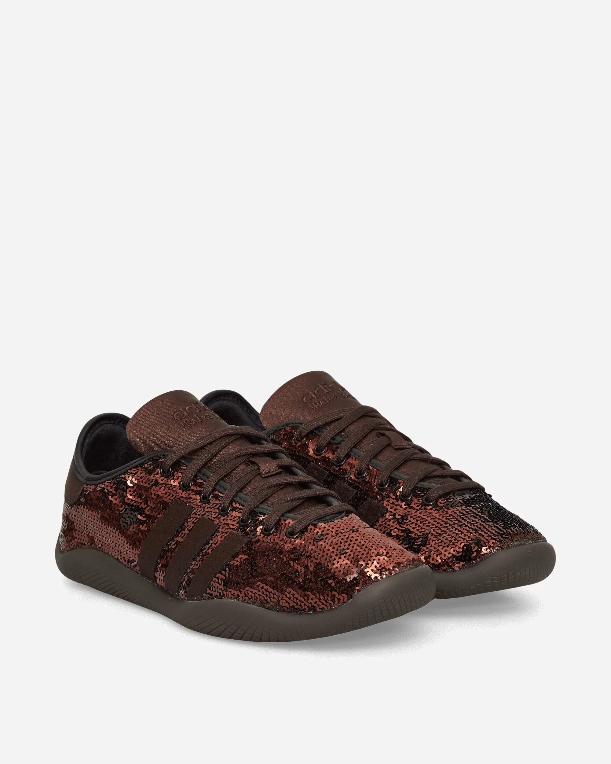 Wales Bonner Karintha Lo Sequin Sneakers Dark Brown / Core Black - Image 2