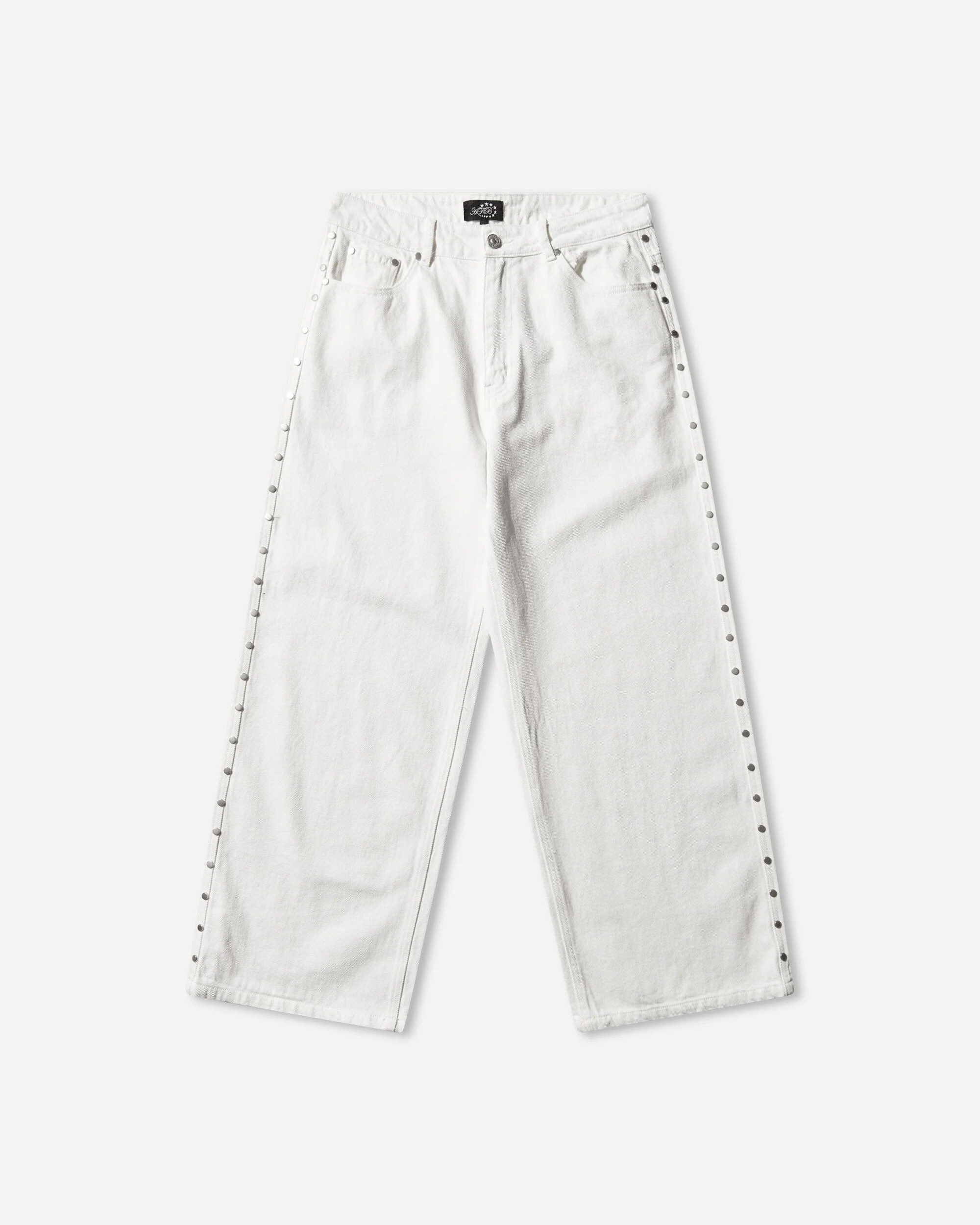 Super Baggy Studded Pants White
