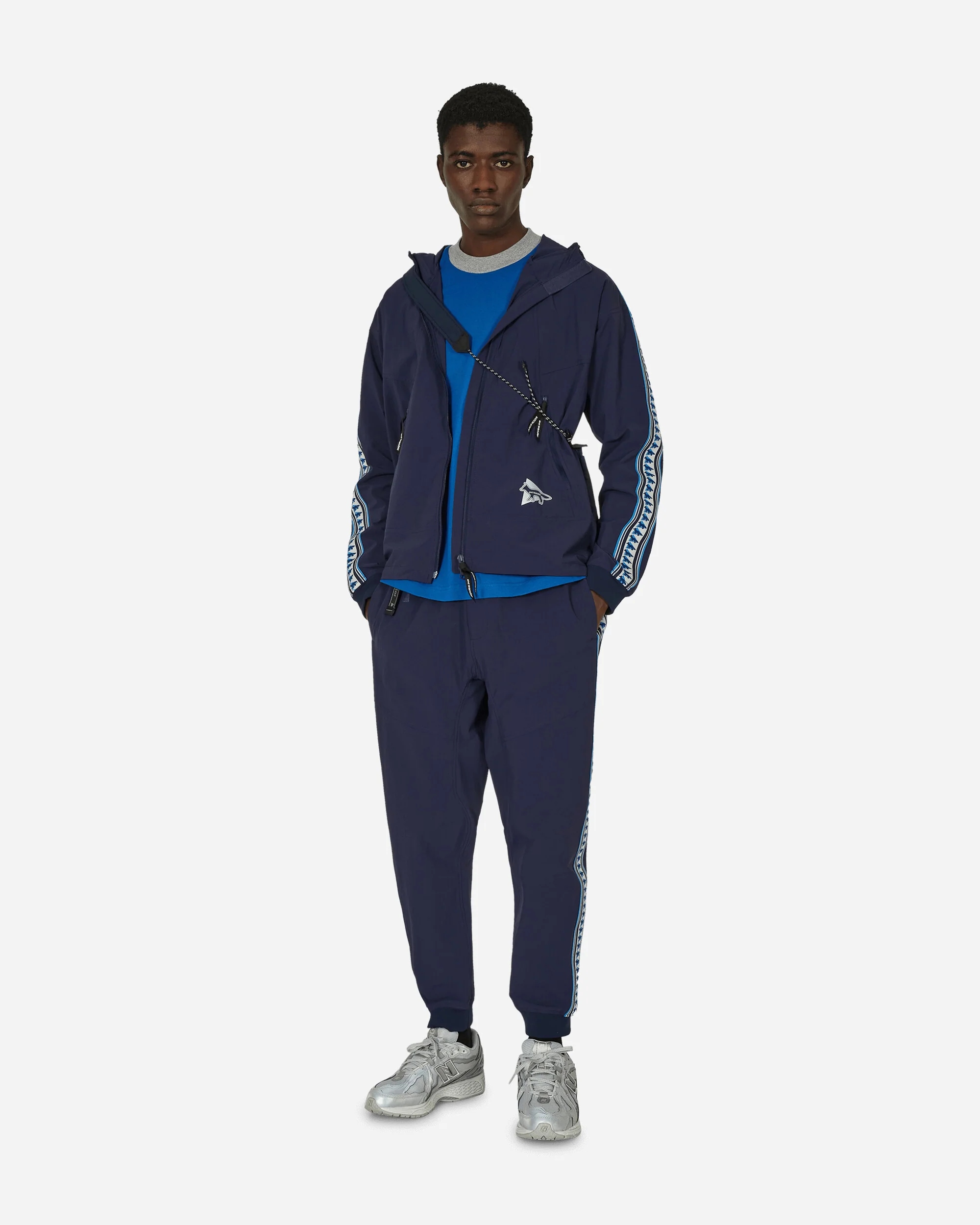 Maison Kitsuné Ringer Cotton T-Shirt Blue - Image 4