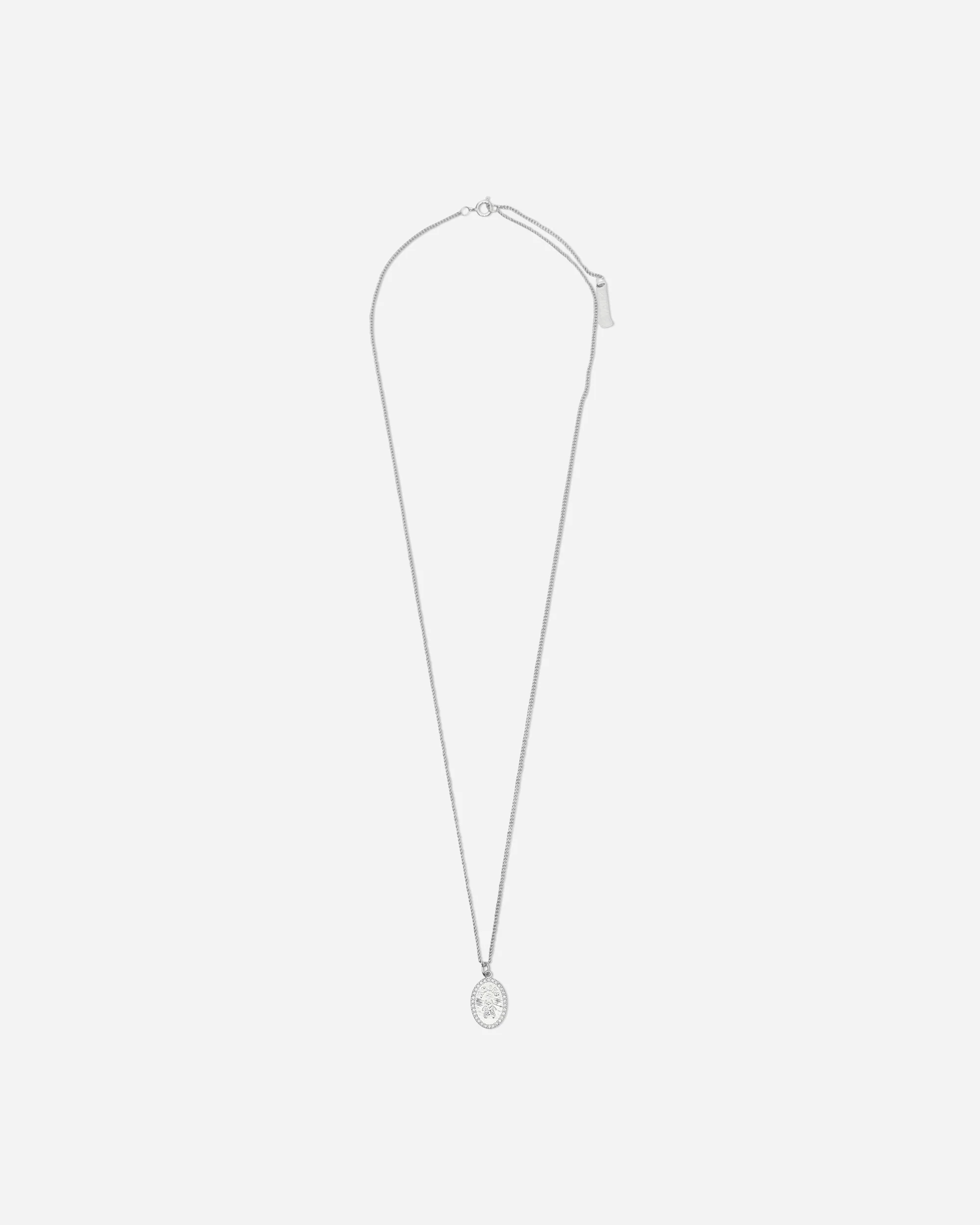Fly Paved Pendants Chain Necklace Silver