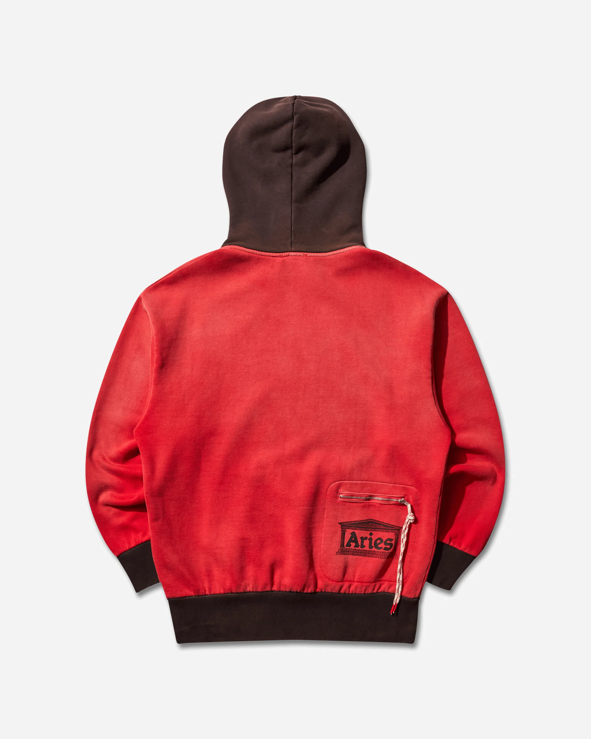 Sunbleached Premium Temple Sports Hoodie Red - Image 2