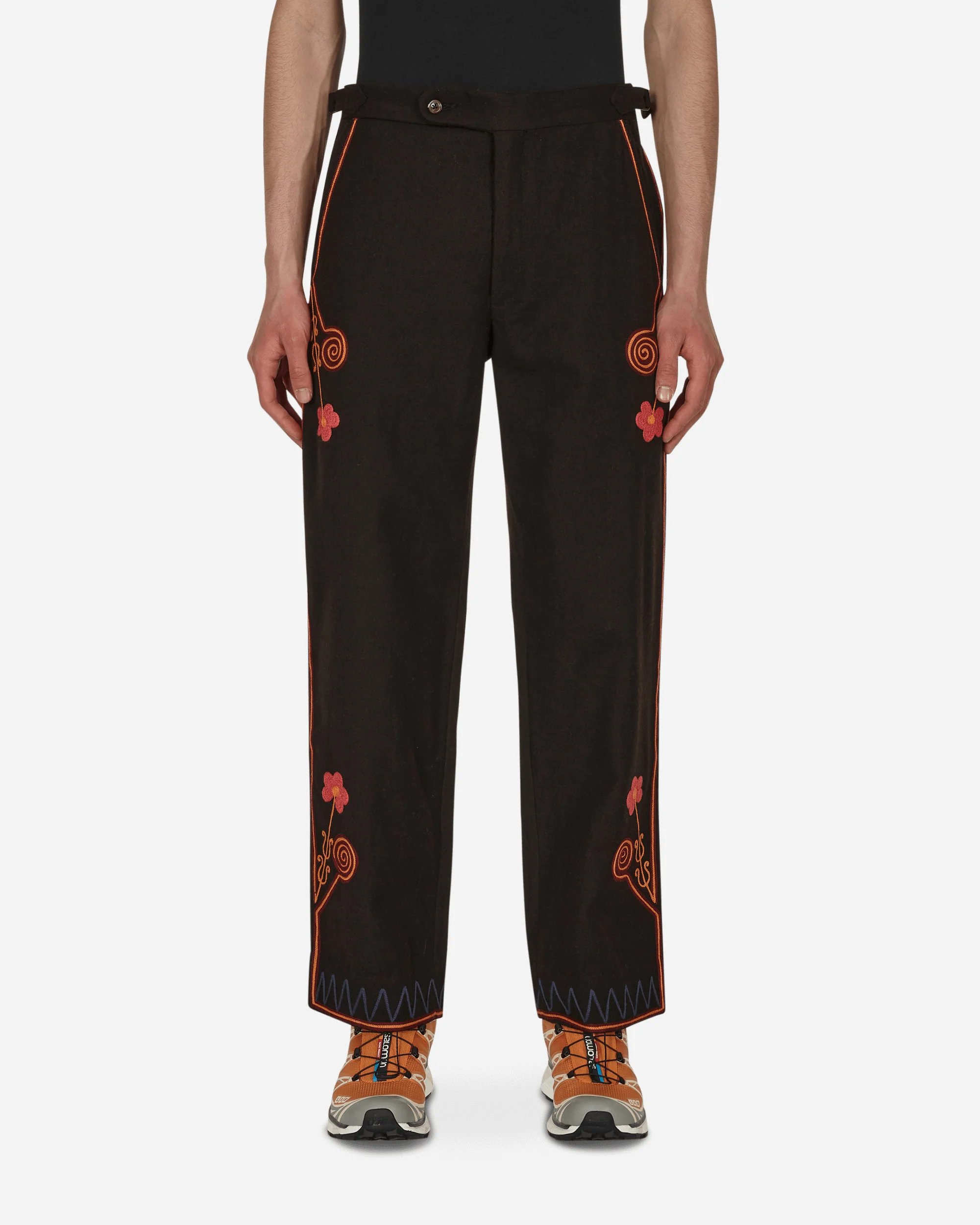 Rancher Embroidered Trousers Brown