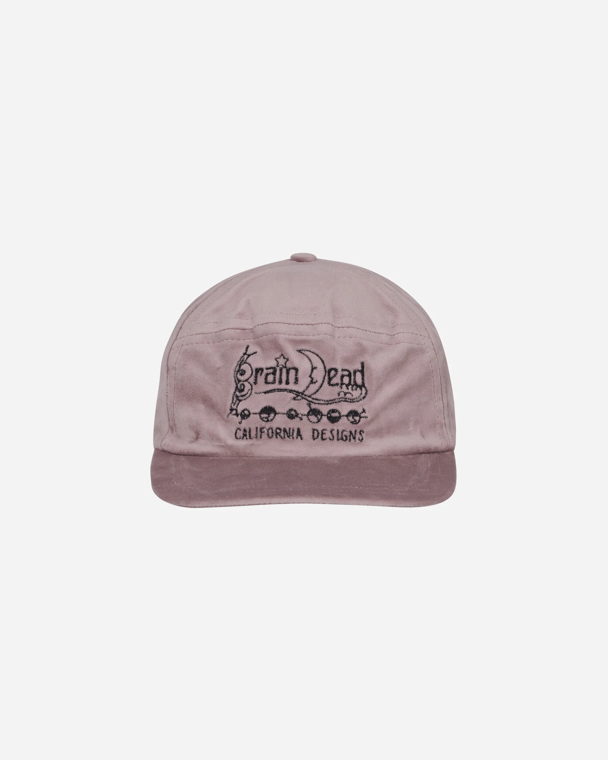 Velveteen Curved Front 6-Panel Hat Pink - Image 2