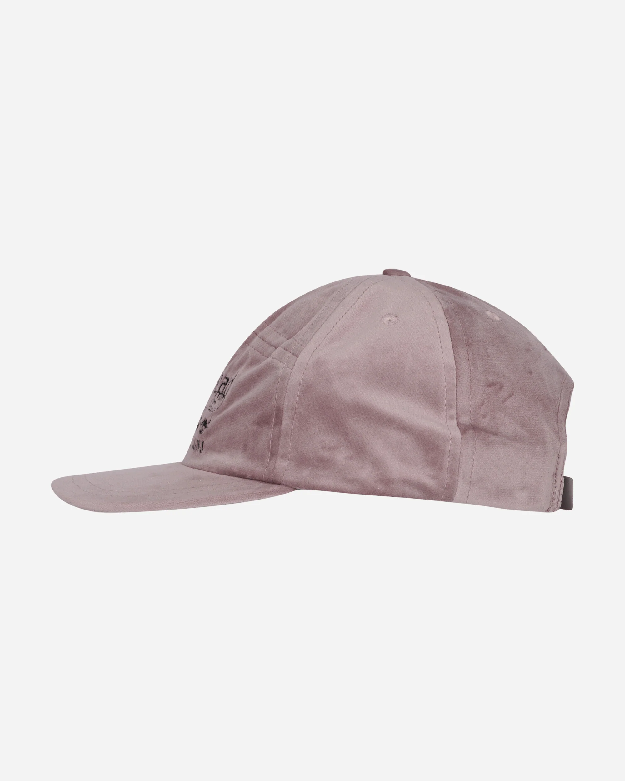 Velveteen Curved Front 6-Panel Hat Pink - Image 3