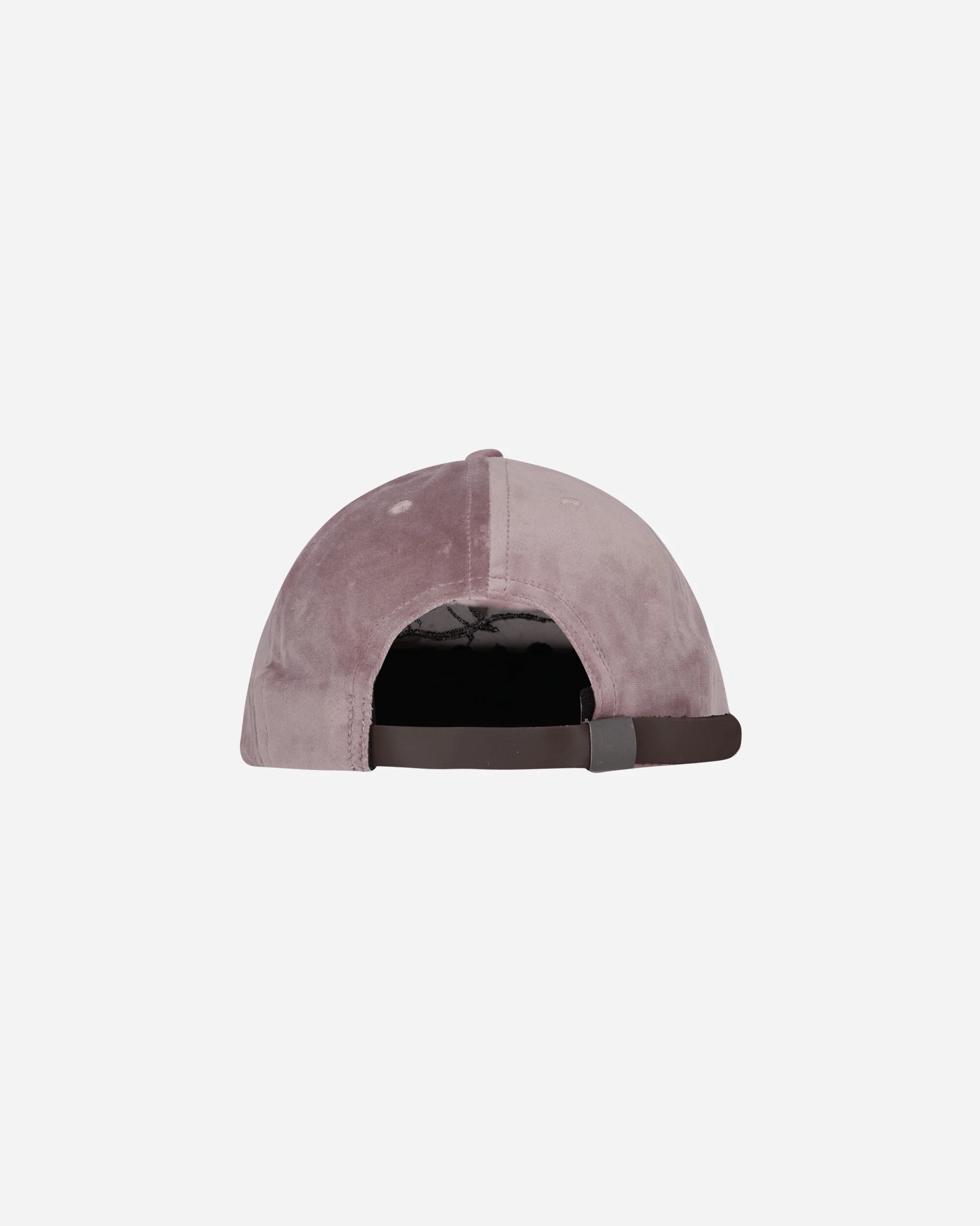 Velveteen Curved Front 6-Panel Hat Pink - Image 4