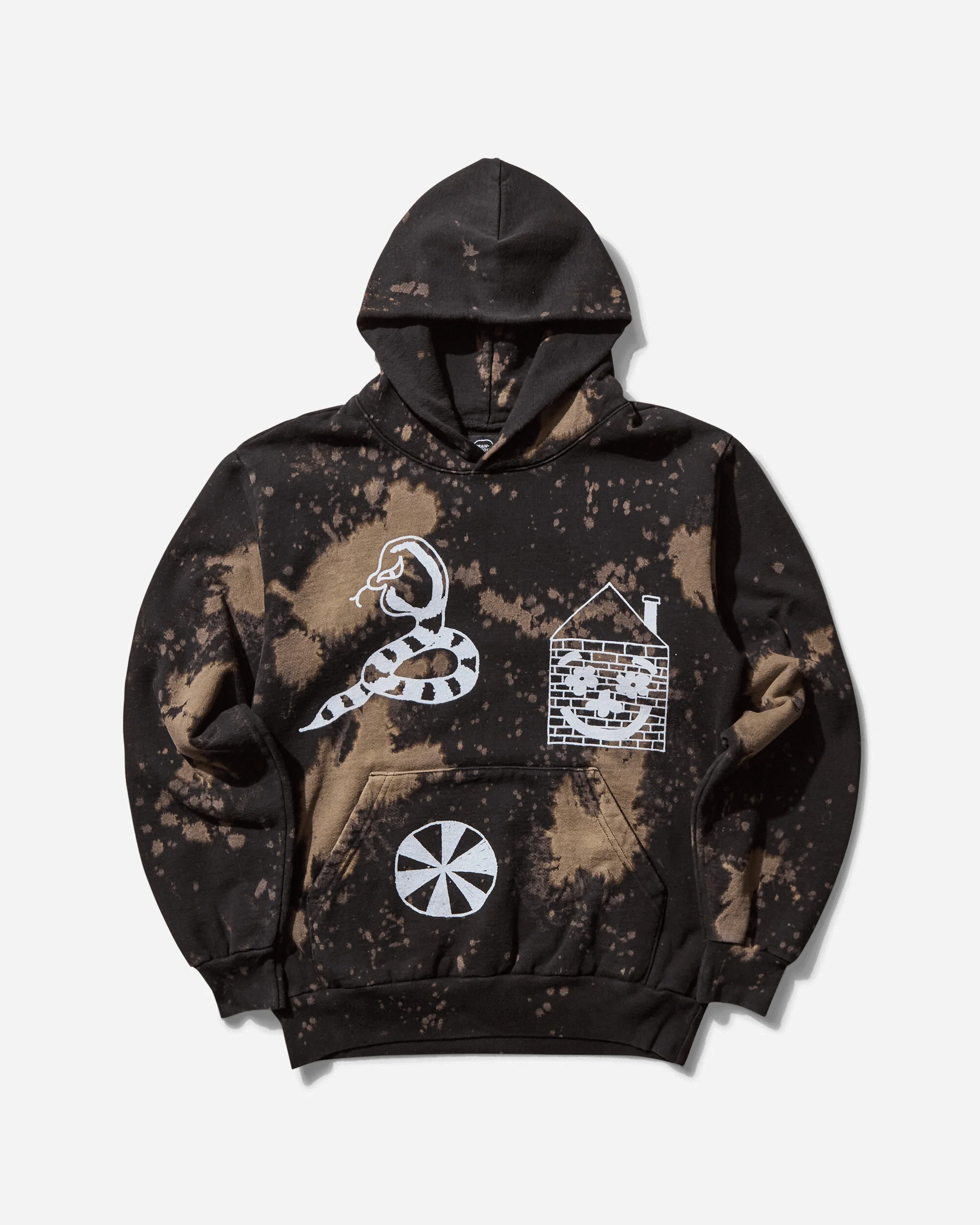 Slam Jam Acid Splatter Hooded Sweatshirt Black
