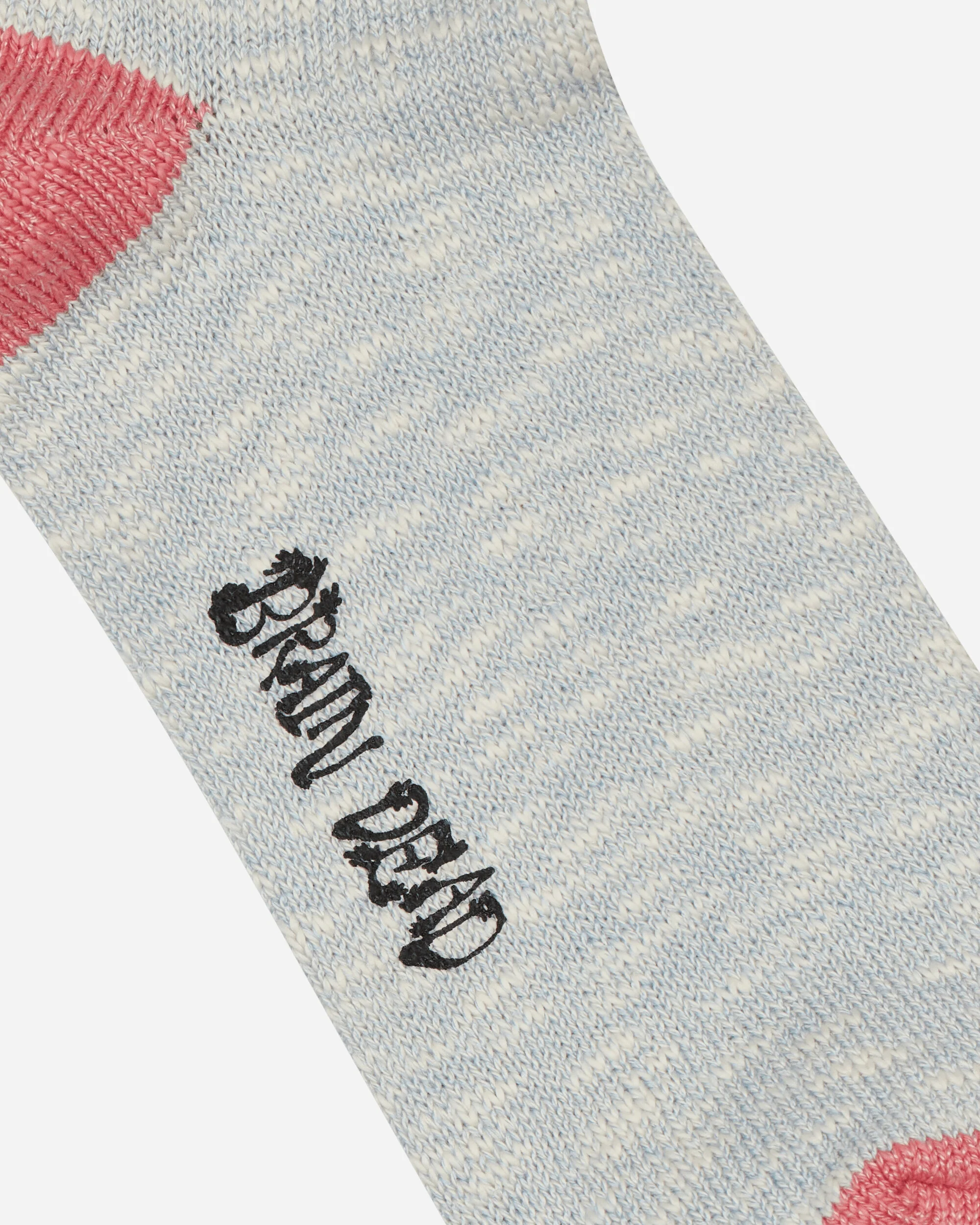 Slub 2 Stripes Crew Socks Light Blue - Image 4
