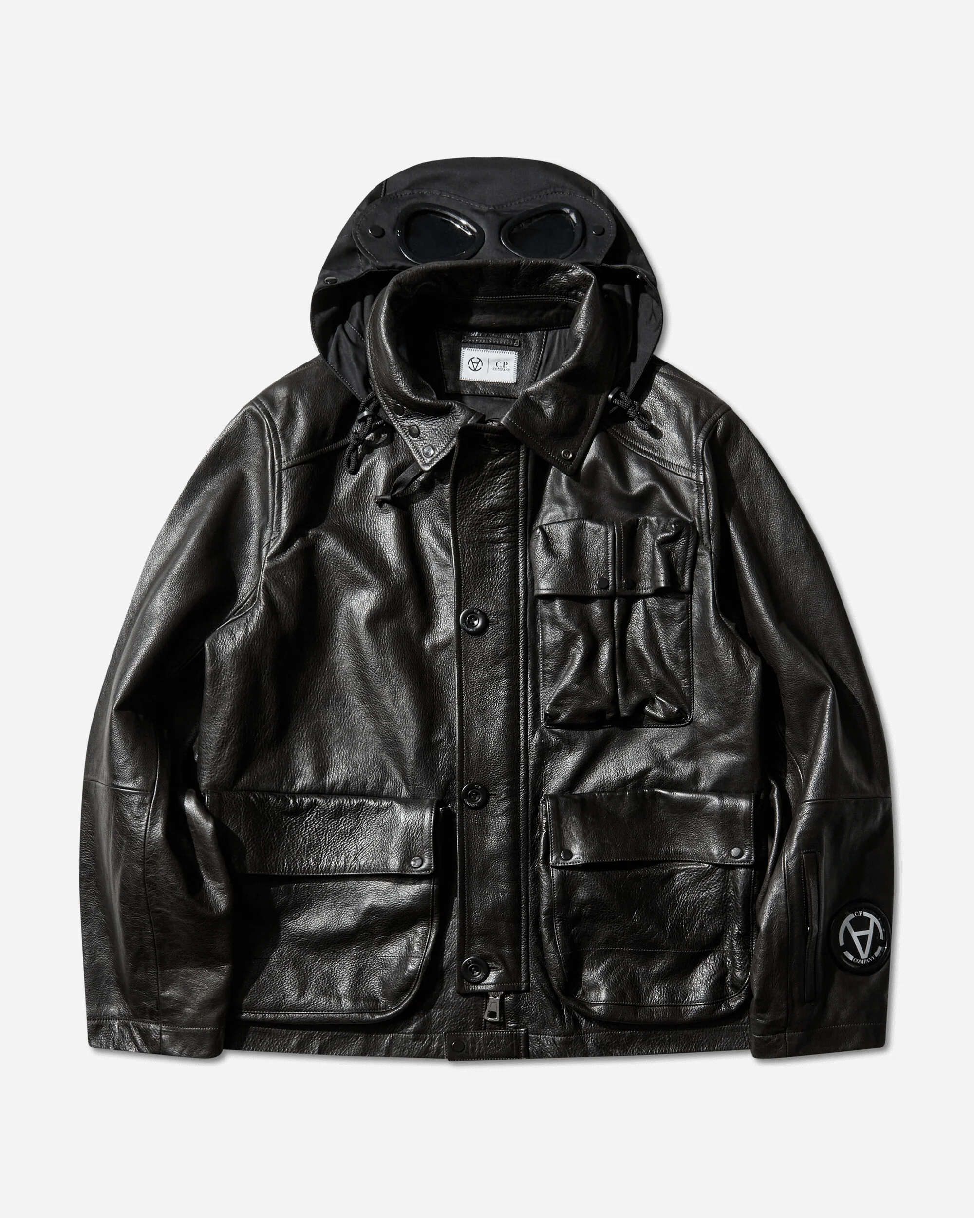Slam Jam Leather Mille Jacket Black