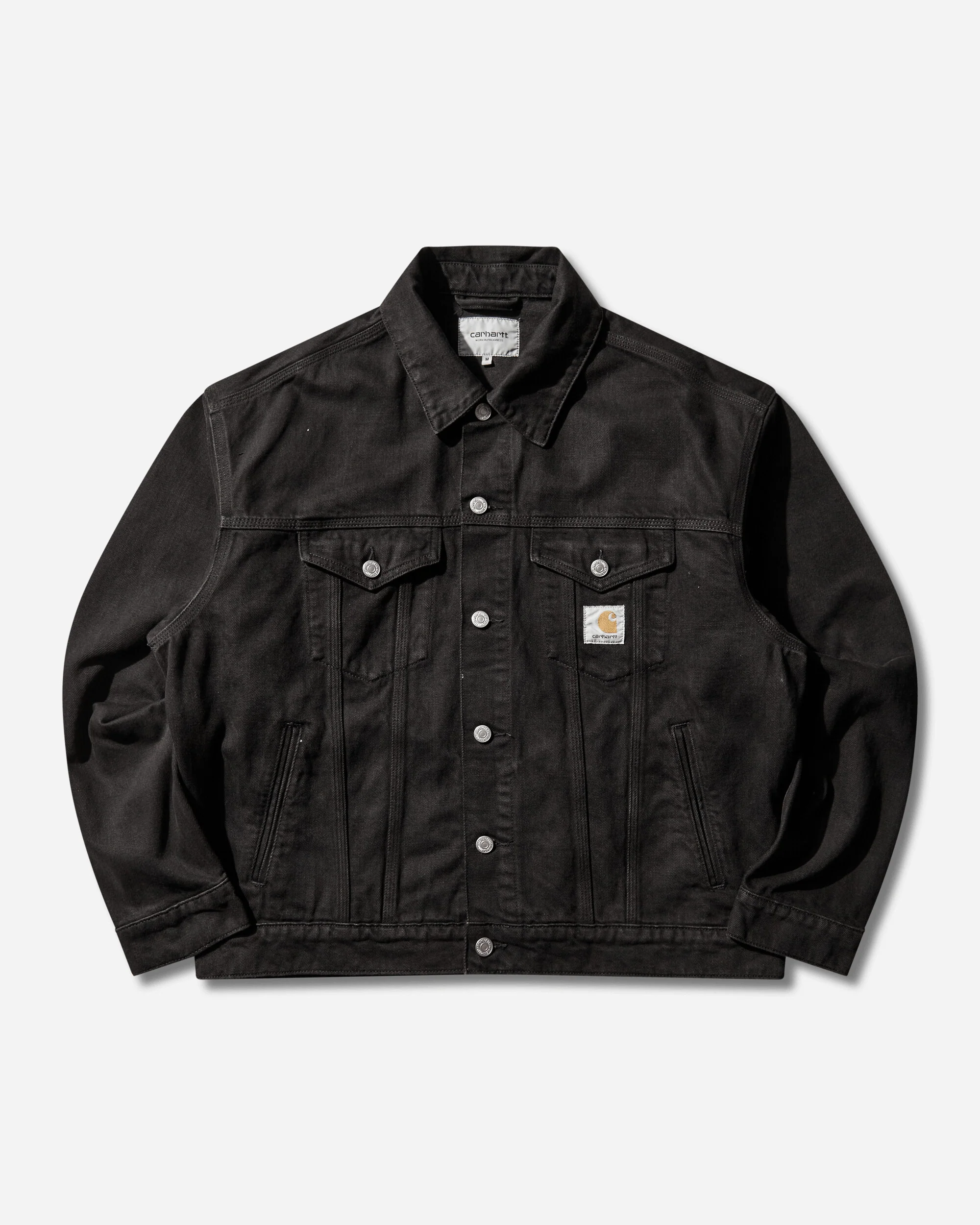 Men's Everson Trucker Jacket Black (Garment Dyed)