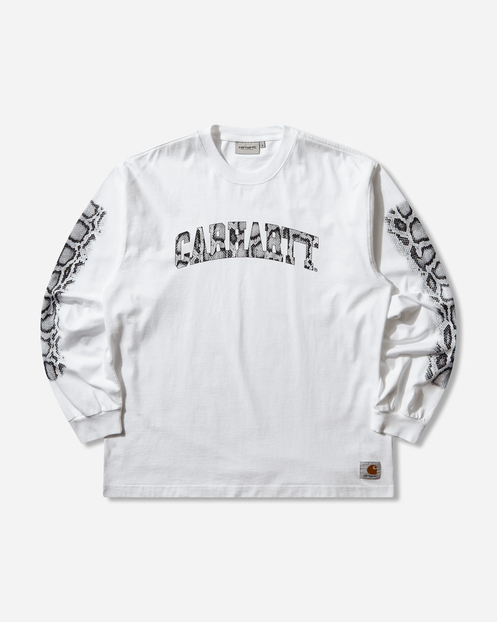 Men's Camo Snake Longsleeve T-Shirt White