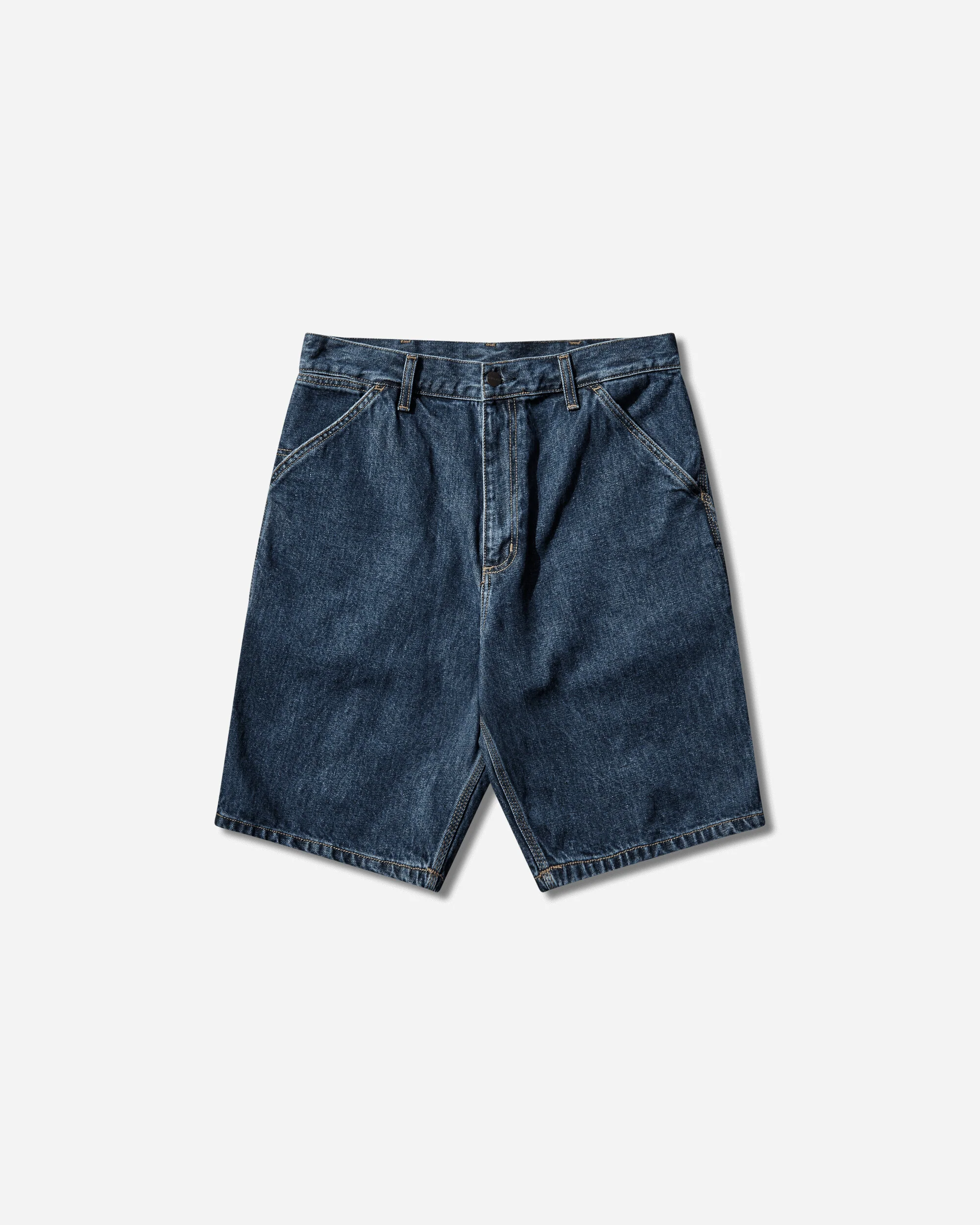 Men's Single Knee Shorts Blue (Stone Washed)