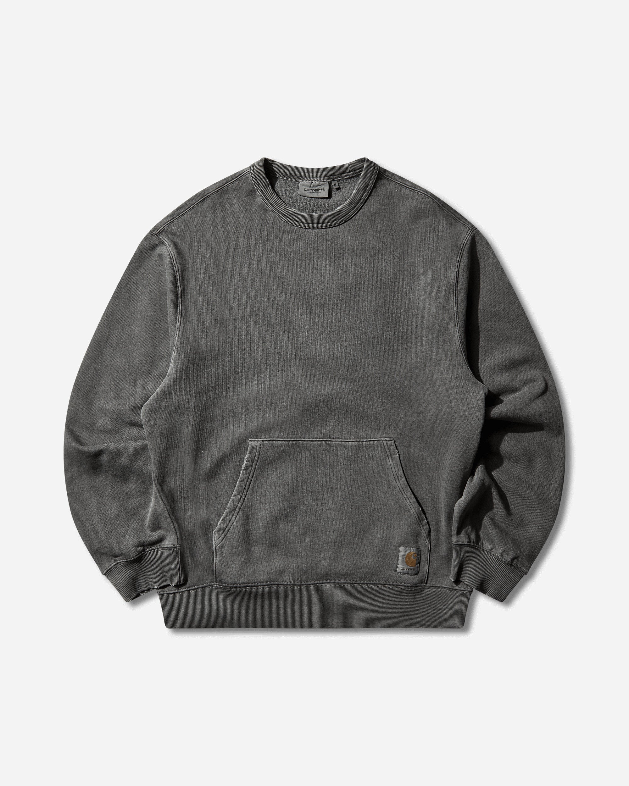Men's Torion Pocket Crewneck Sweatshirts Black (Grind Washed)