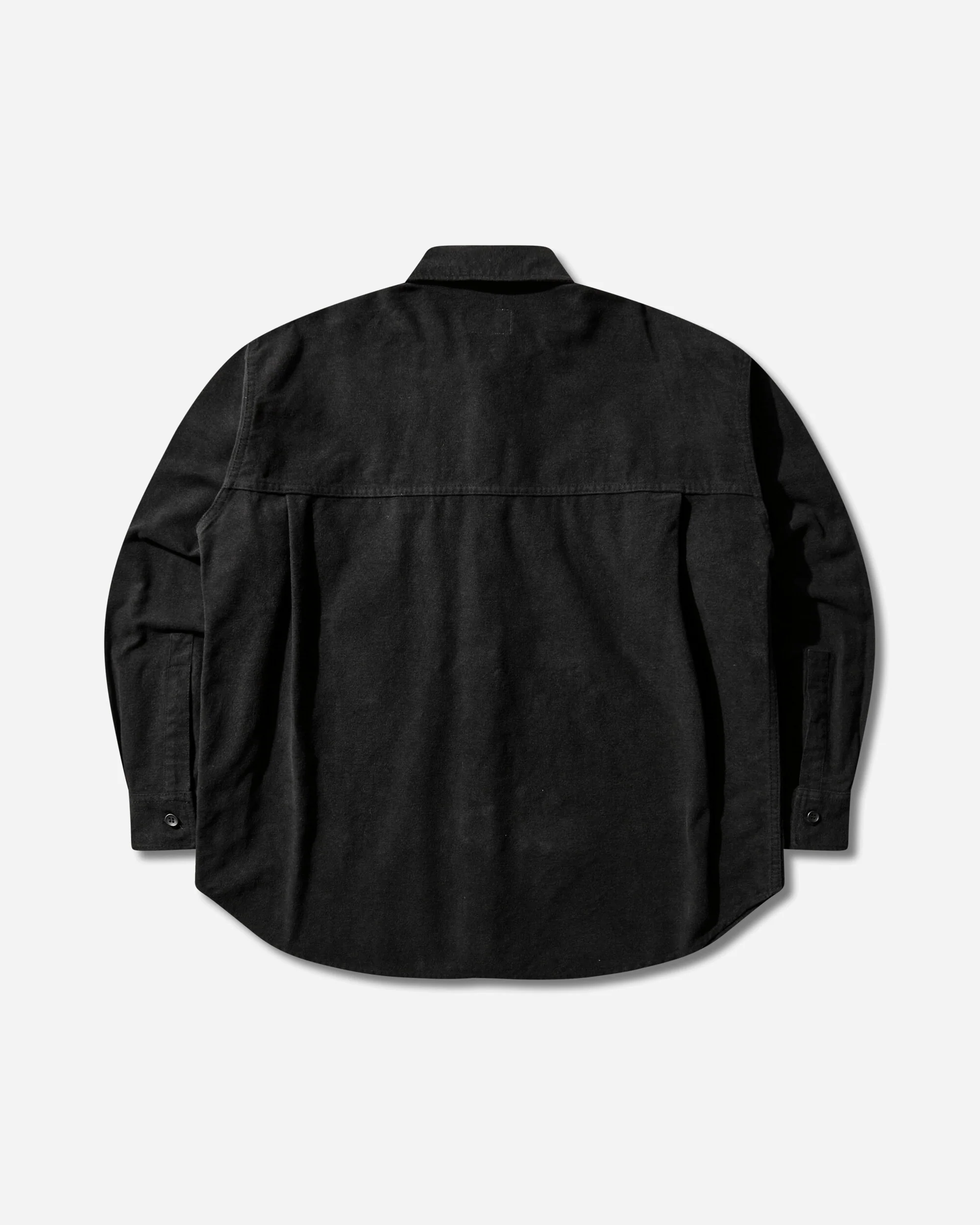 Men's Brushed Cotton Design Big Shirt Black - Image 2