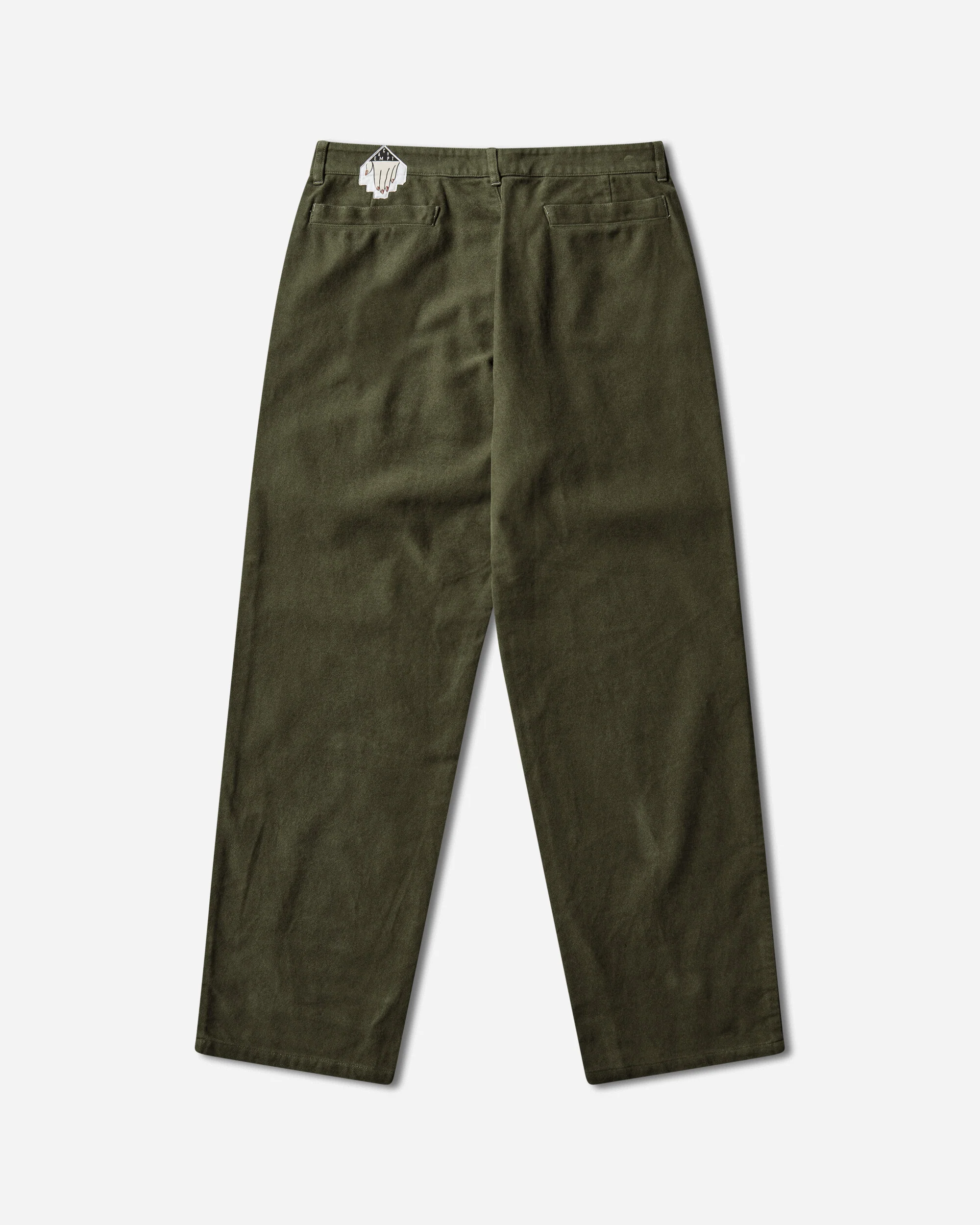 Men's Brushed Soft Cotton One Tuck Pants Green - Image 2