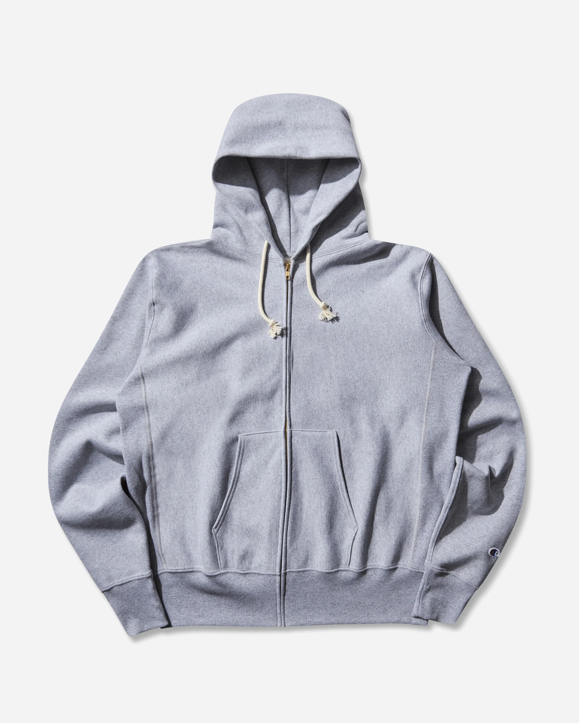 Men's Made in USA Reverse Weave Zipped Hoodie Oxford Gray