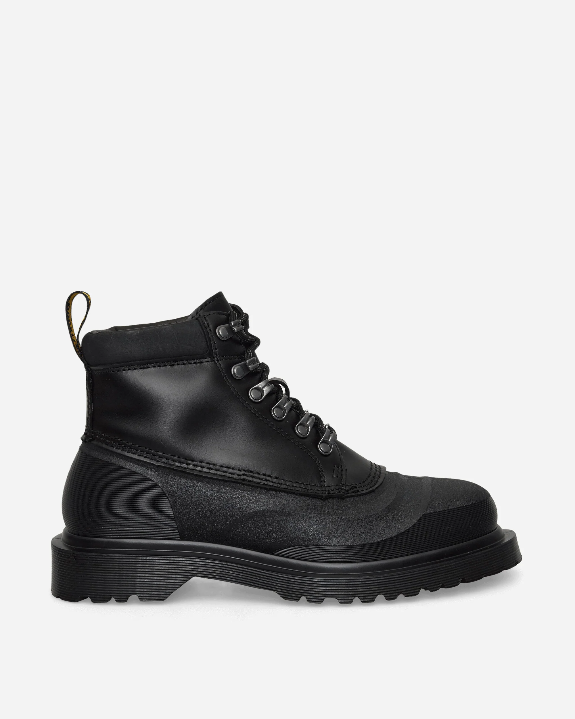 939 Sub Fleece Lined Leather Ankle Boots Black