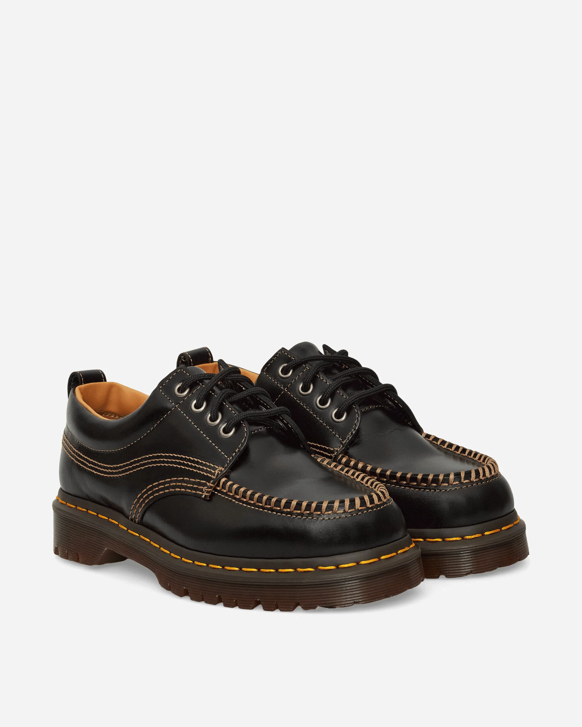 Lowell Leather Moc Toe Shoes Black - Image 2