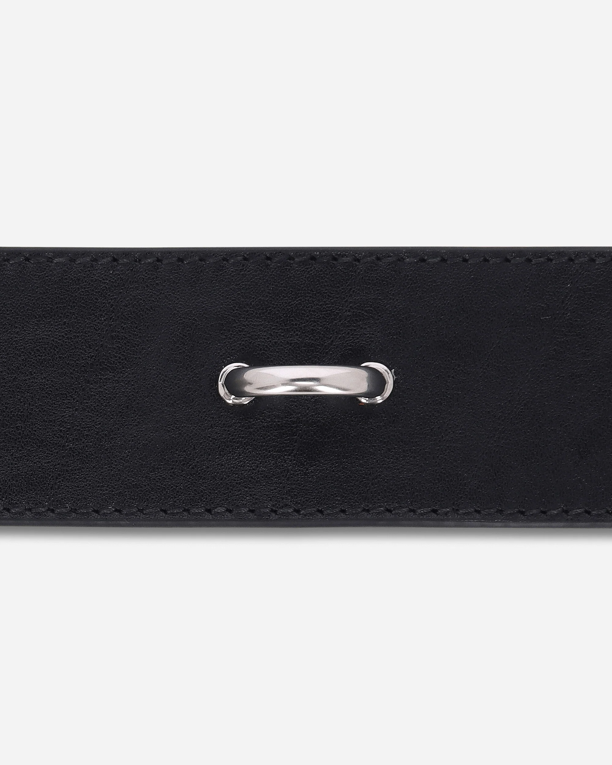 Elasticated Leather Belt Black - Image 6