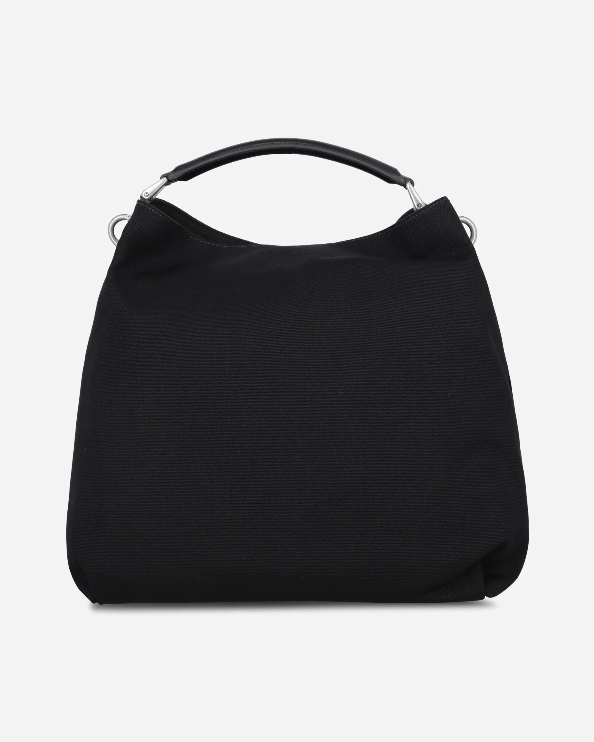 Cotton Canvas Shoulder Bag Black