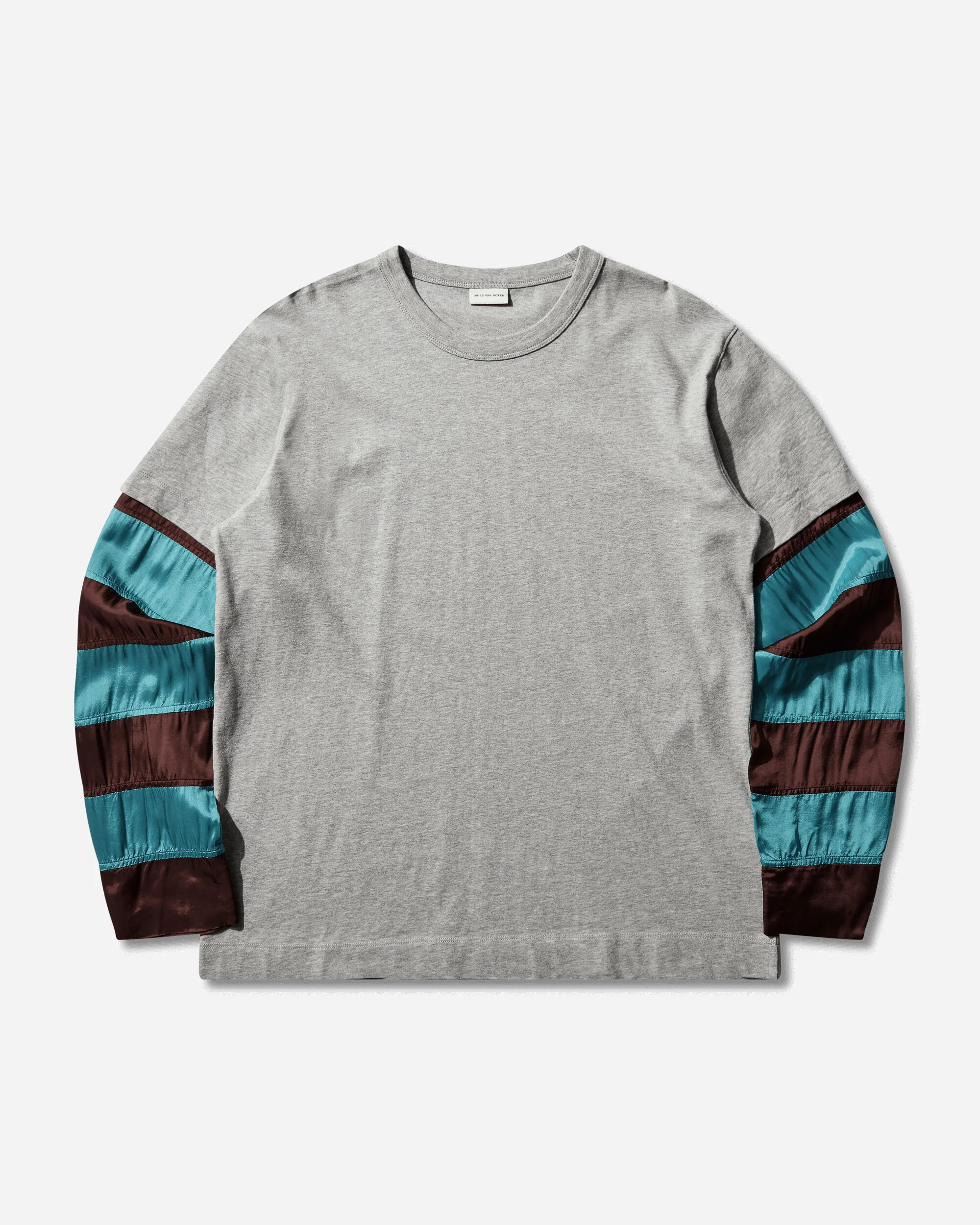 Men's Contrast Sleeves T-Shirt Grey Melange