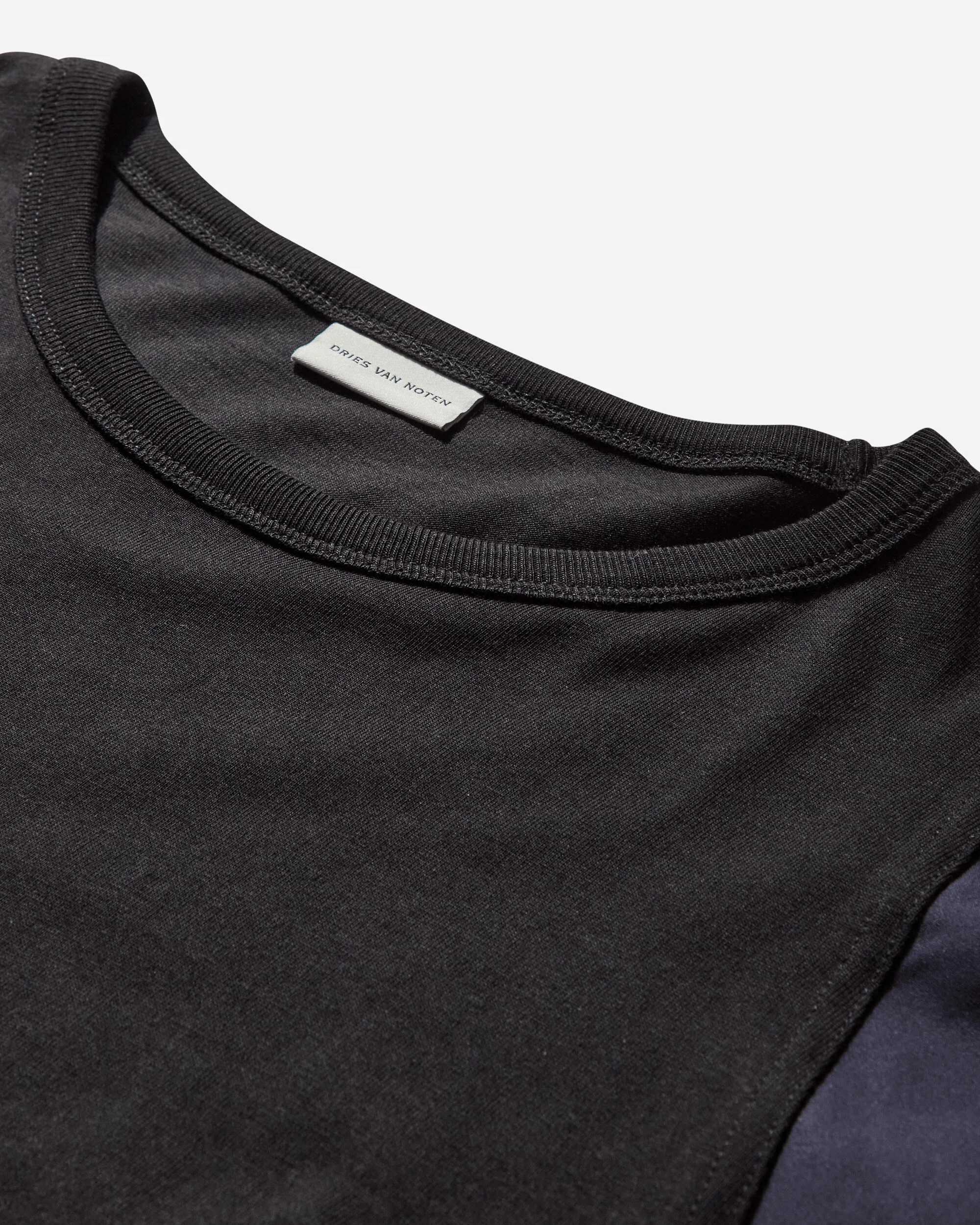 Men's Contrast Sleeves T-Shirt Black - Image 3