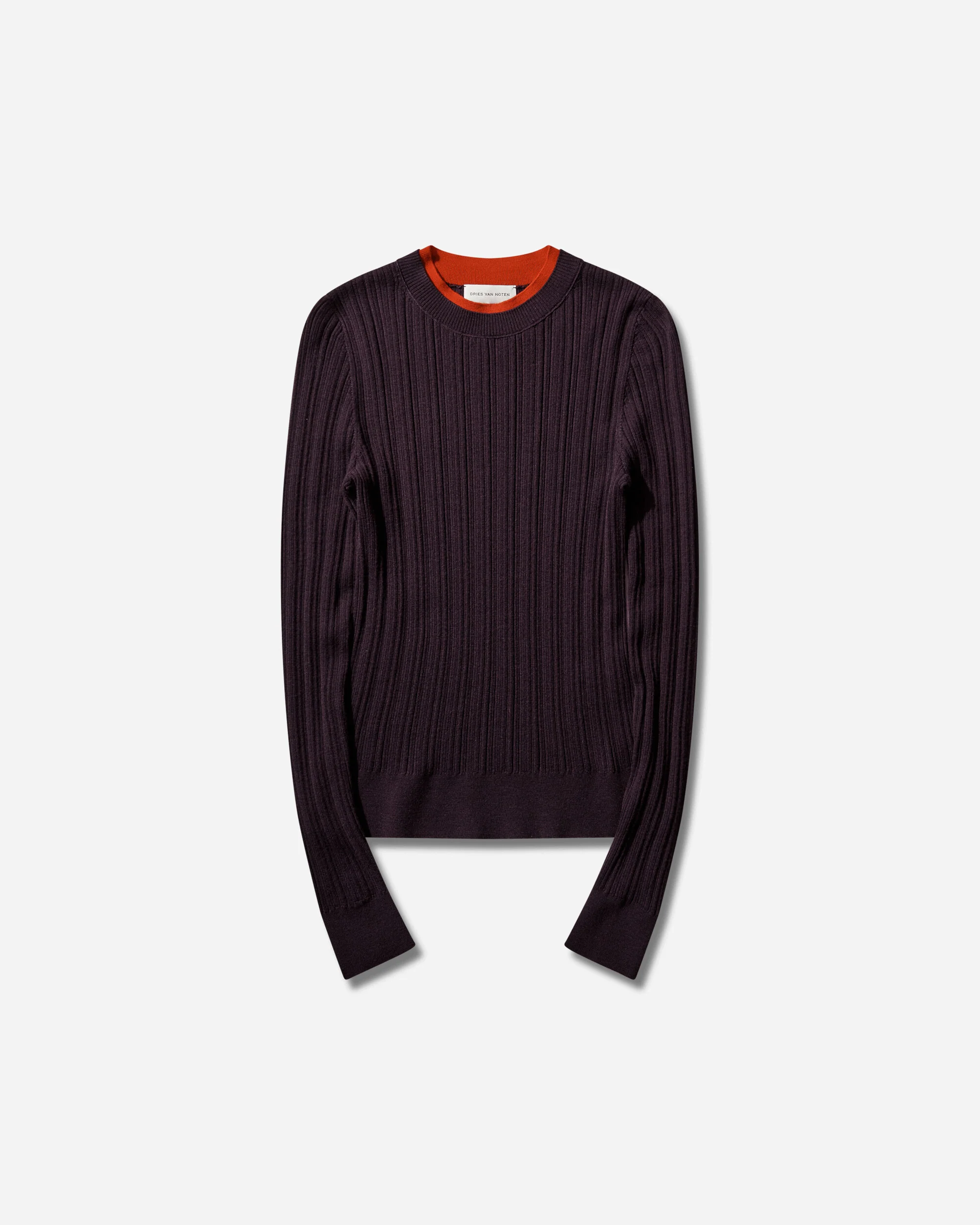 Men's Merino Wool Sweater Dark Purple