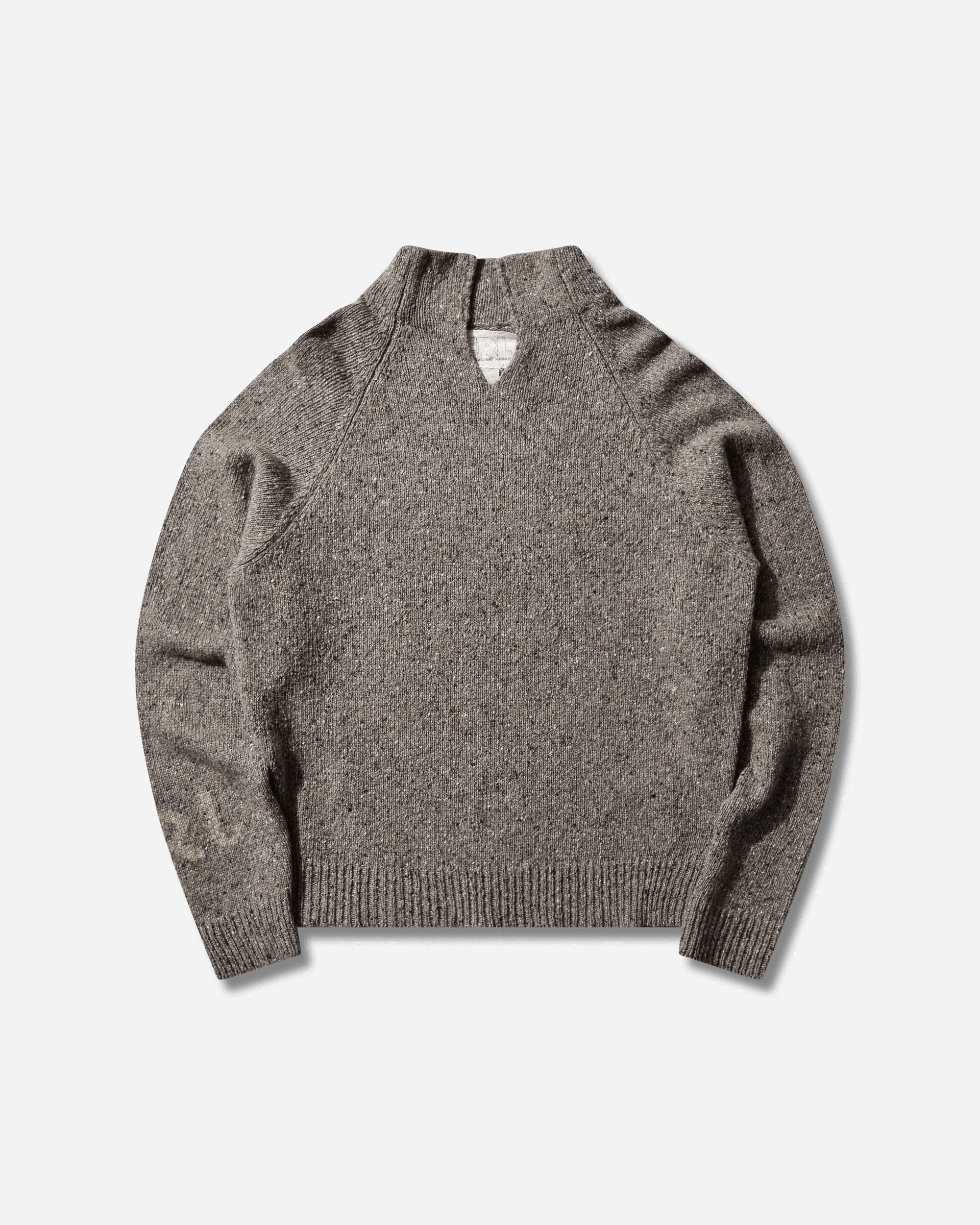 Men's Slit-Neck Sweater Grey