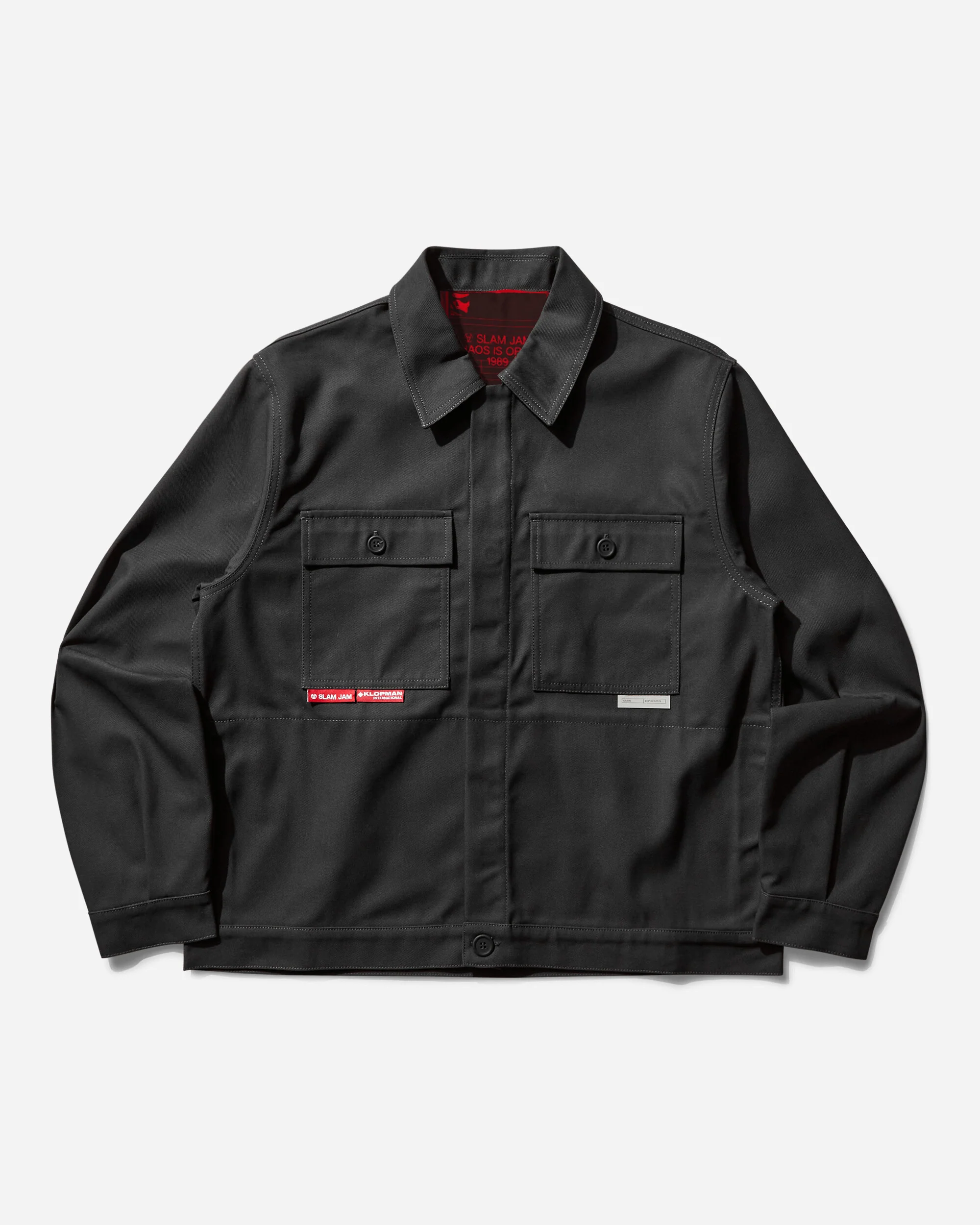 Men's Slam Jam CHAOS IS ORDER 40000 Replicated Short Jacket Charcoal