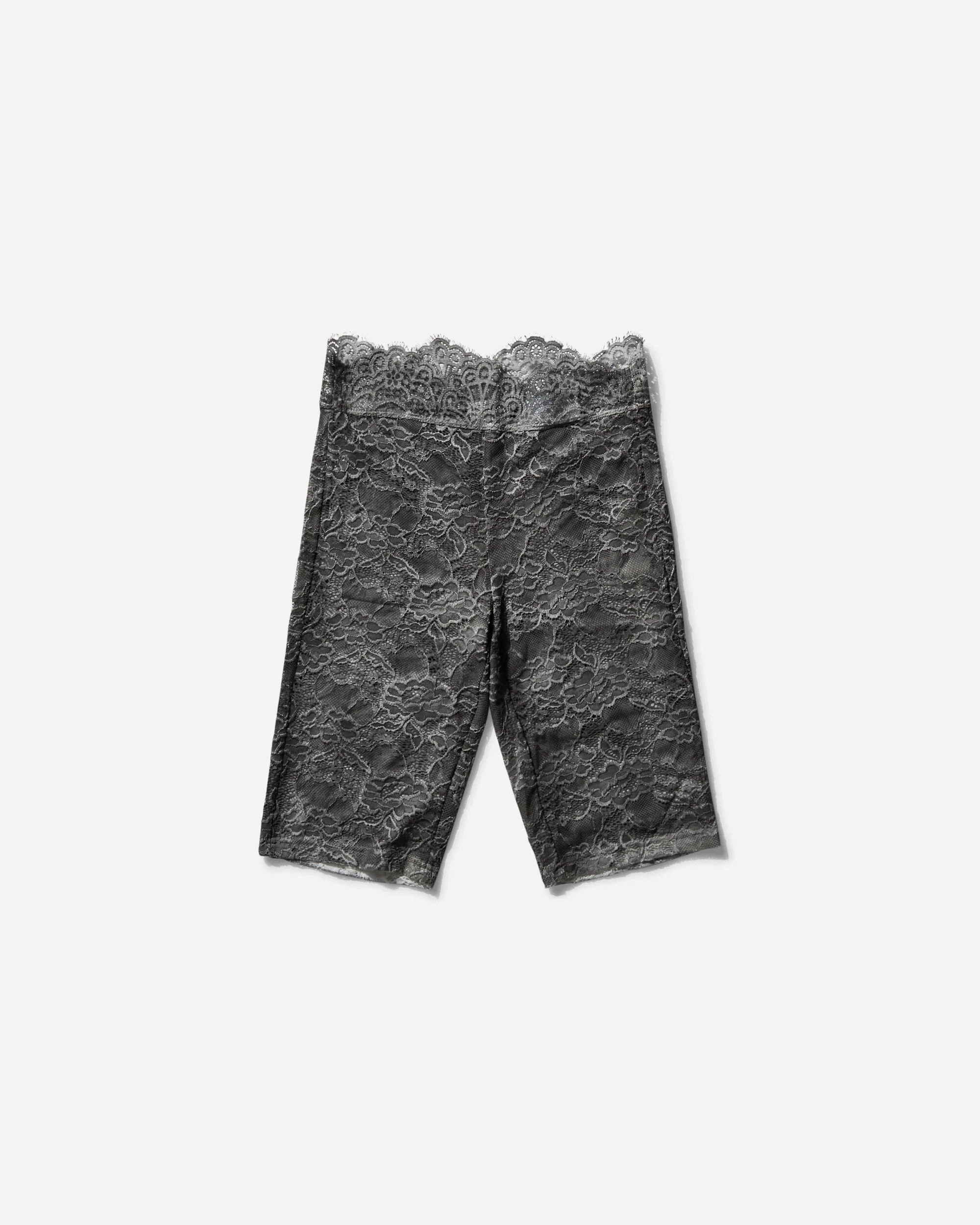 Women's Lace Biker Shorts Washed Out Black
