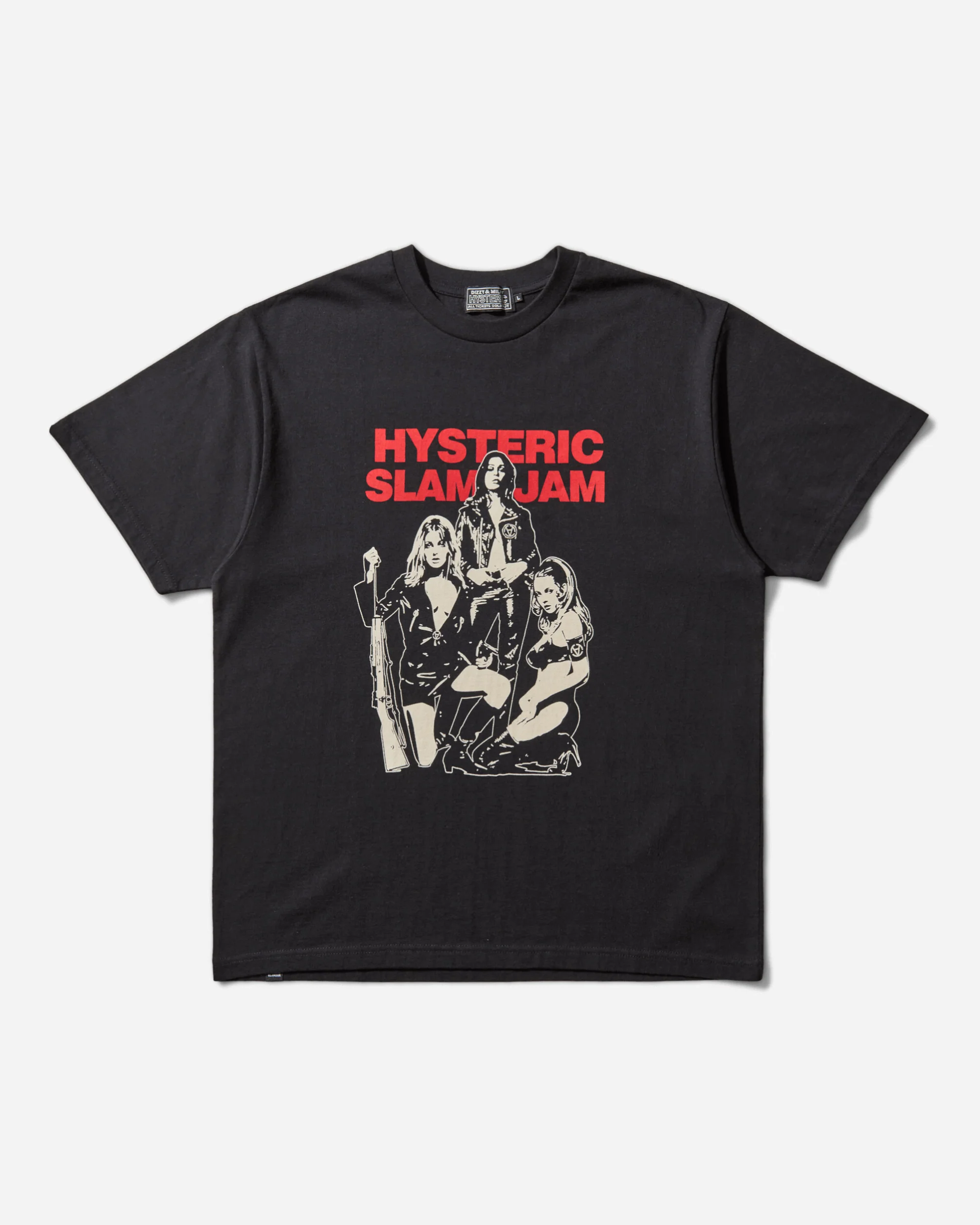 Slam Jam Hysteric Angels T-Shirt Black