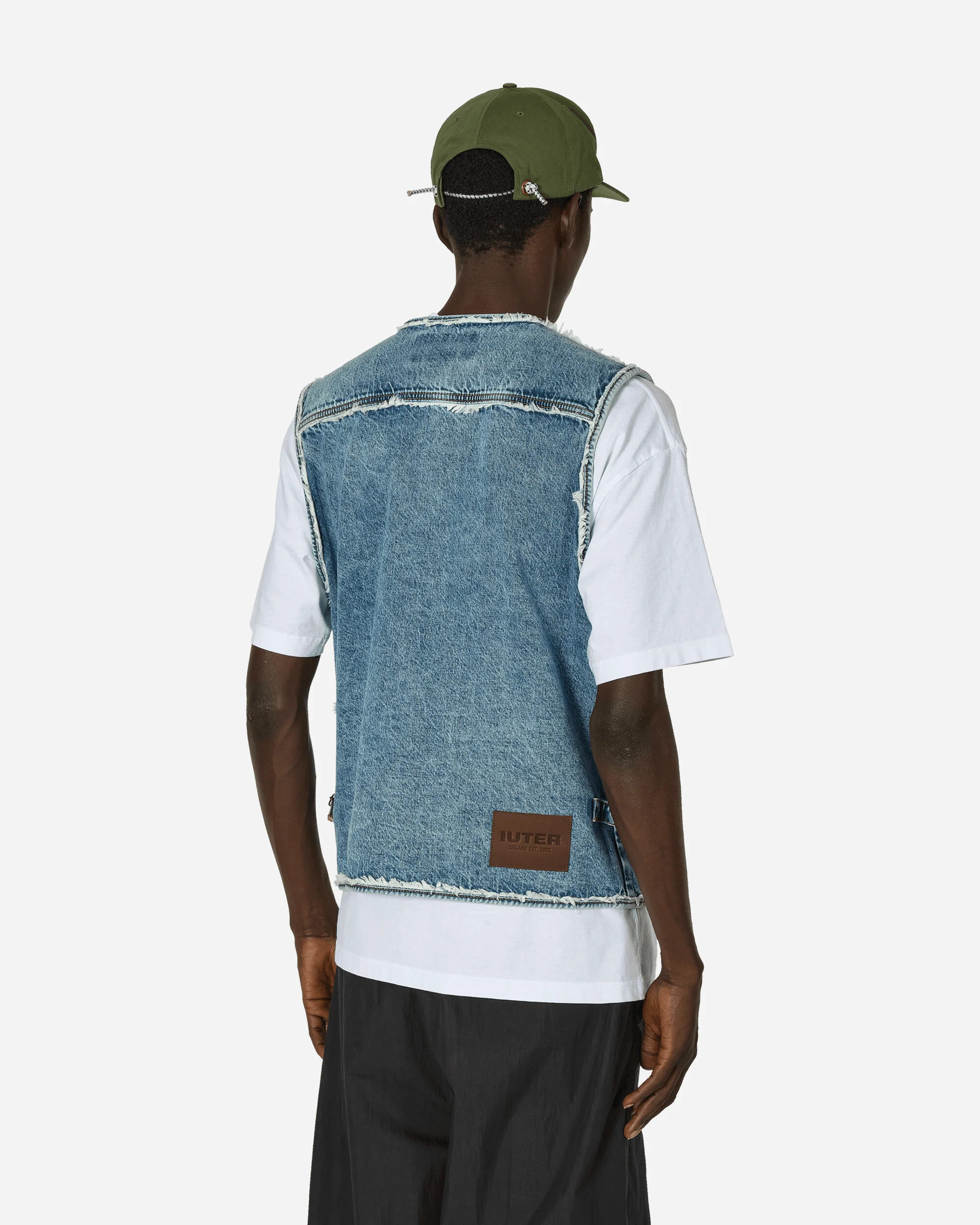 Fringes Utility Denim Vest Blue - Image 3