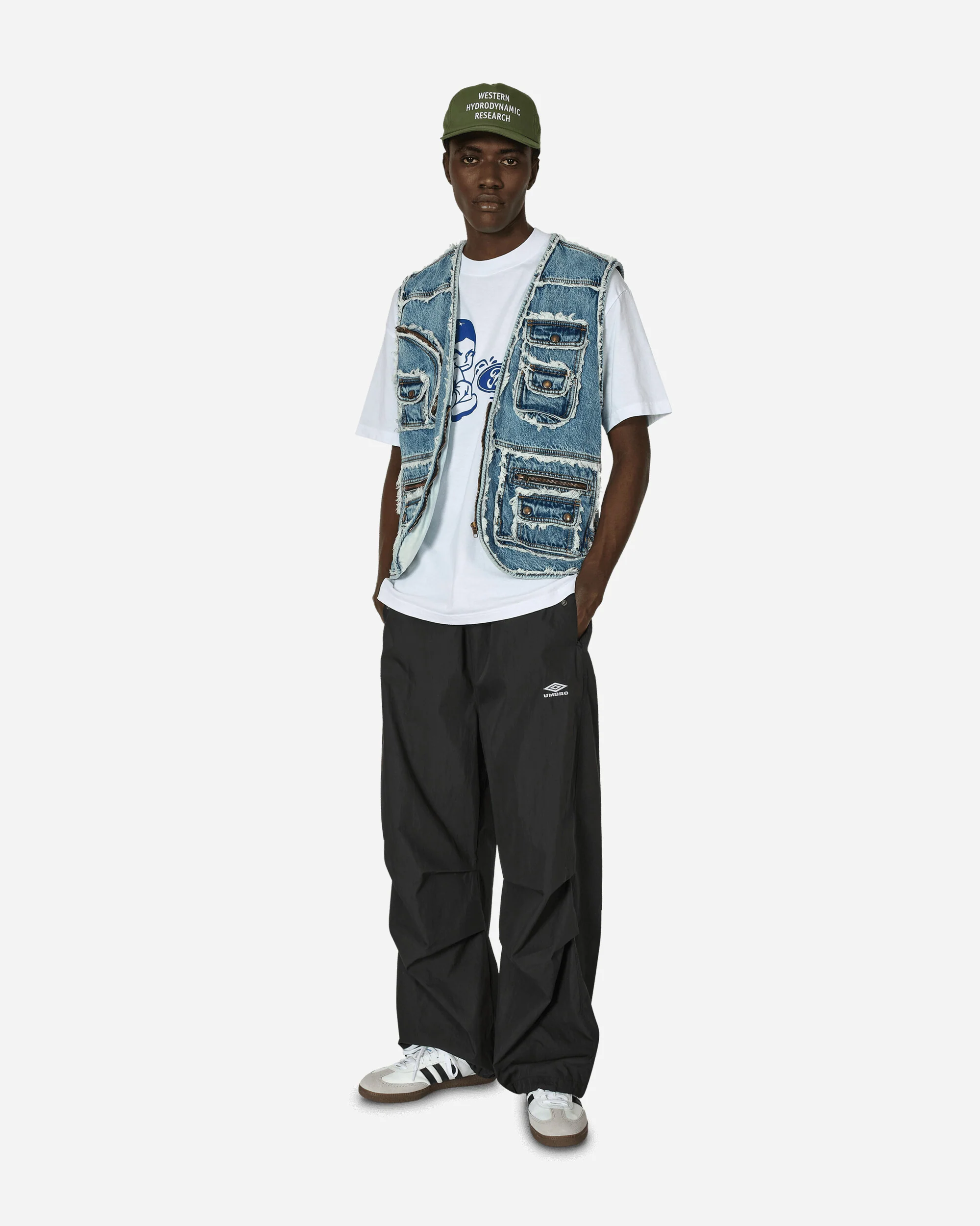 Fringes Utility Denim Vest Blue - Image 4