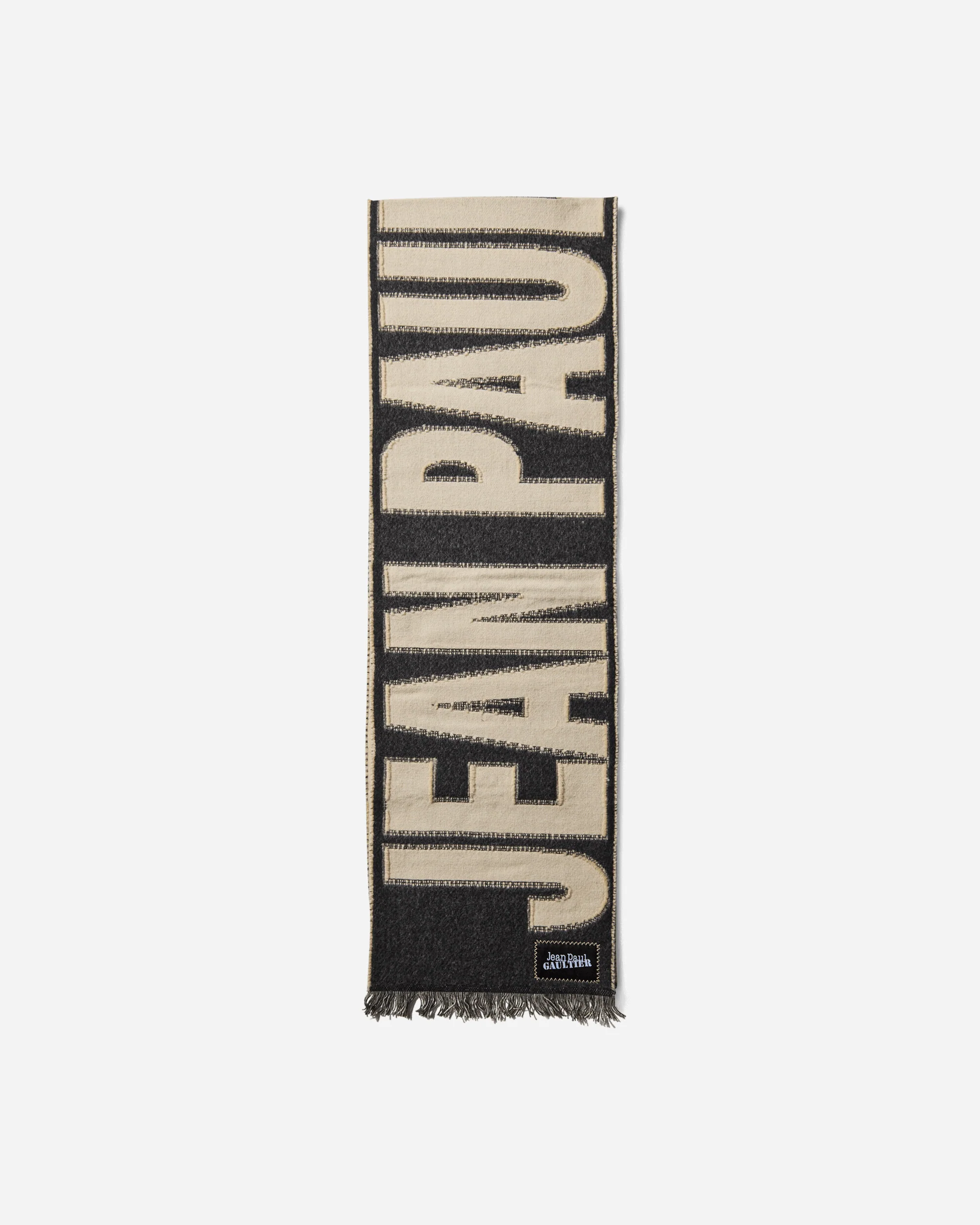 Oversized Logo Scarf Black