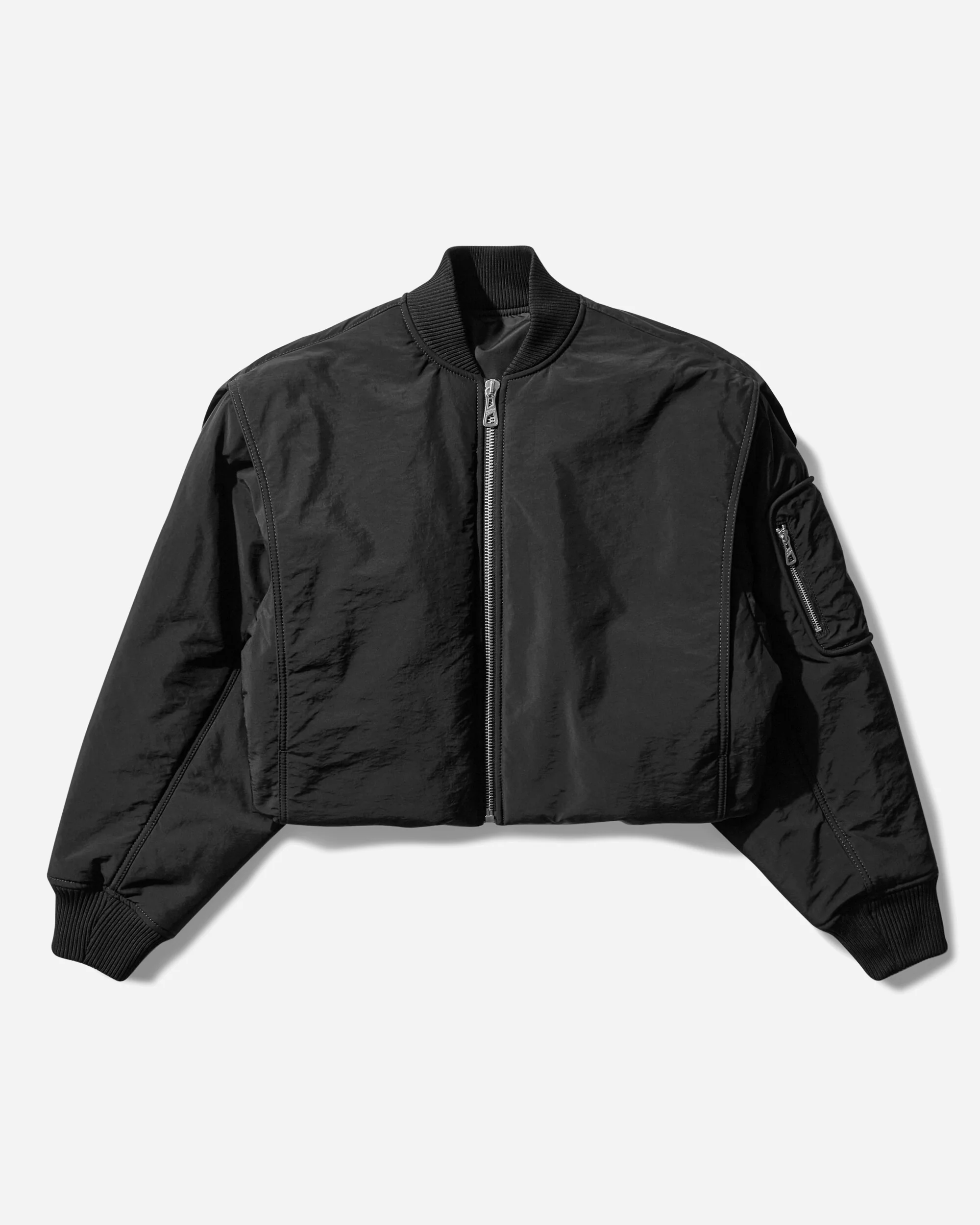 Women's Hooded Bomber Jacket Black