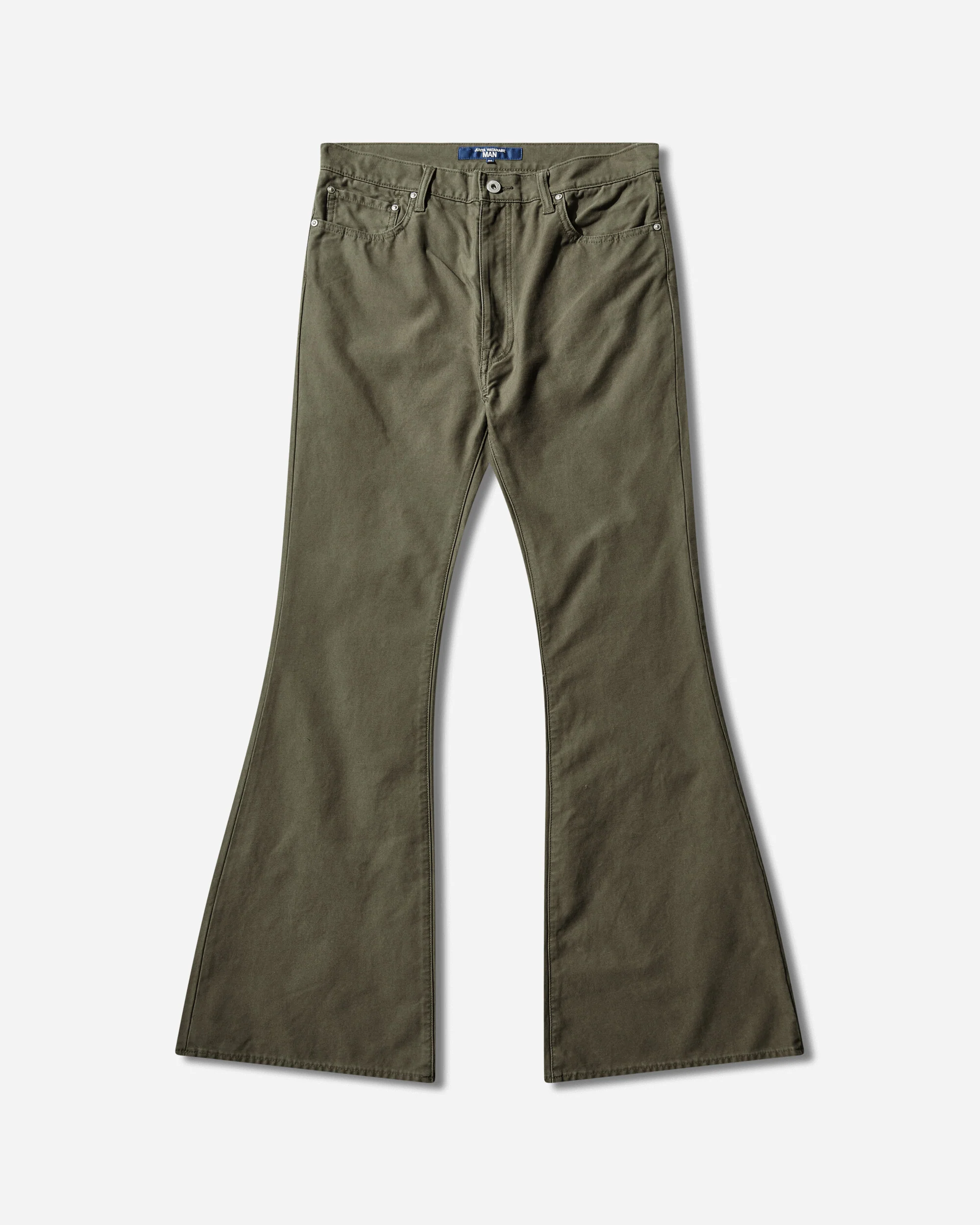 Men's Flared Bootcut Trousers Khaki