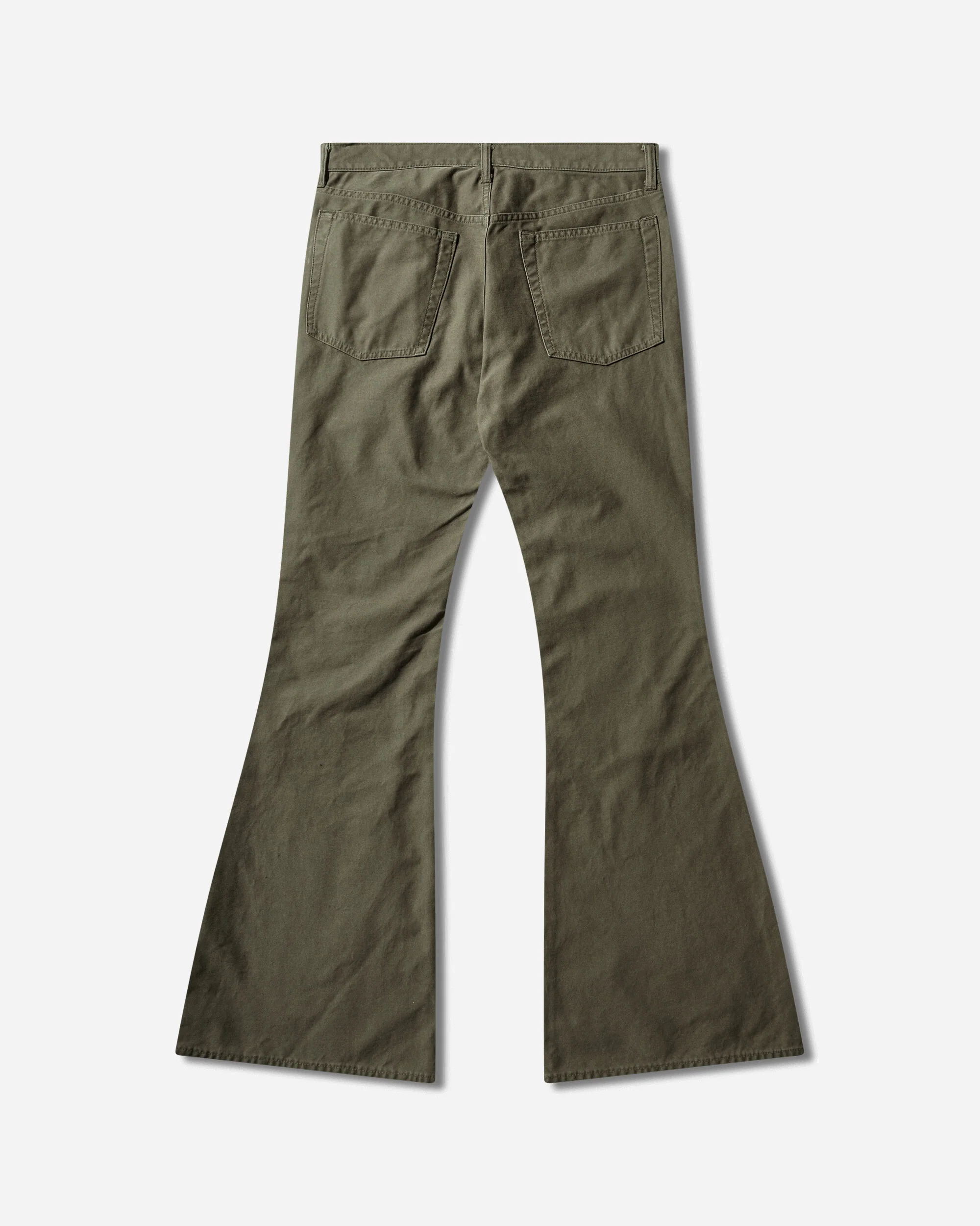 Men's Flared Bootcut Trousers Khaki - Image 2
