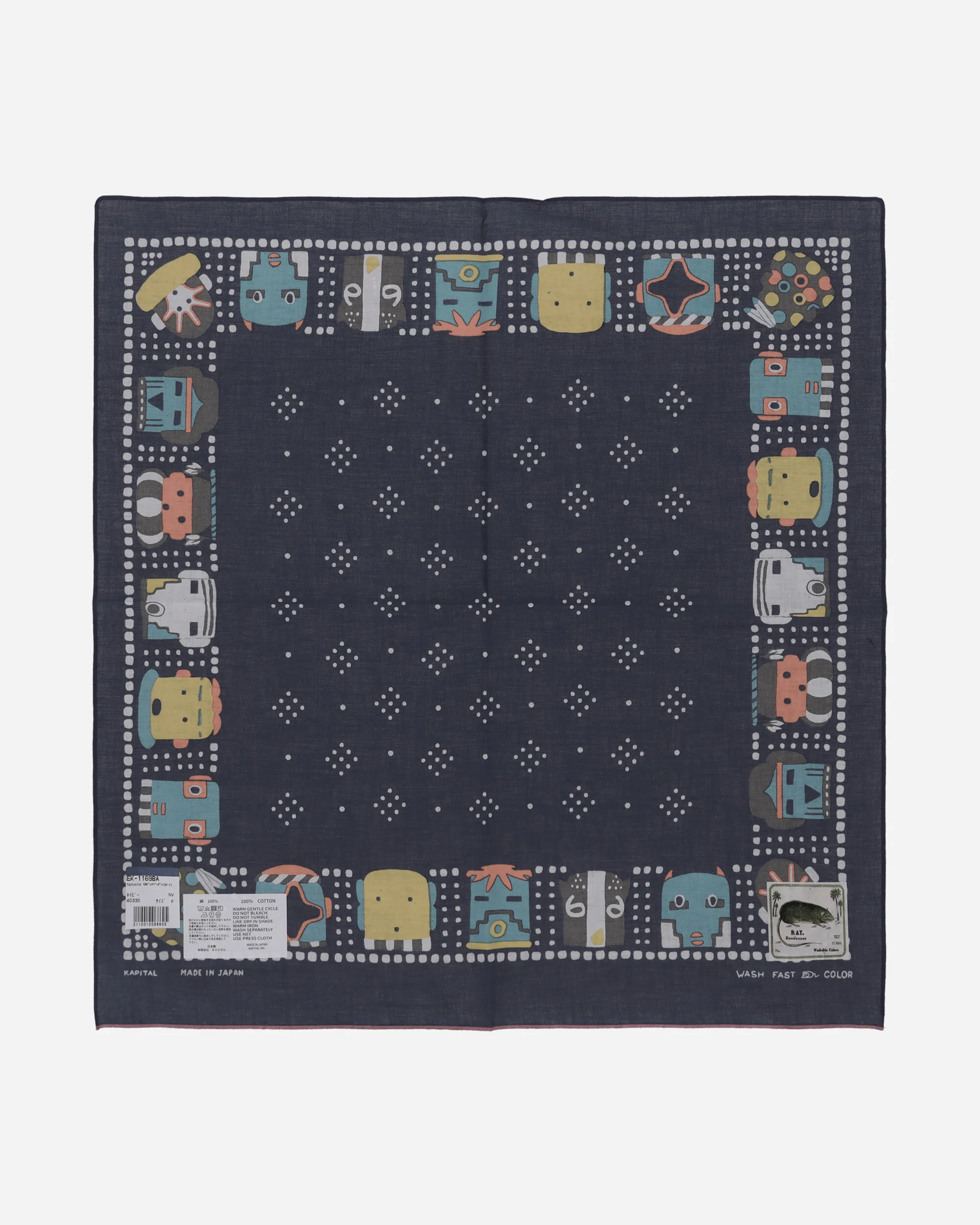 Fastcolor Selvedge Bandana (Kachina) Navy - Image 3