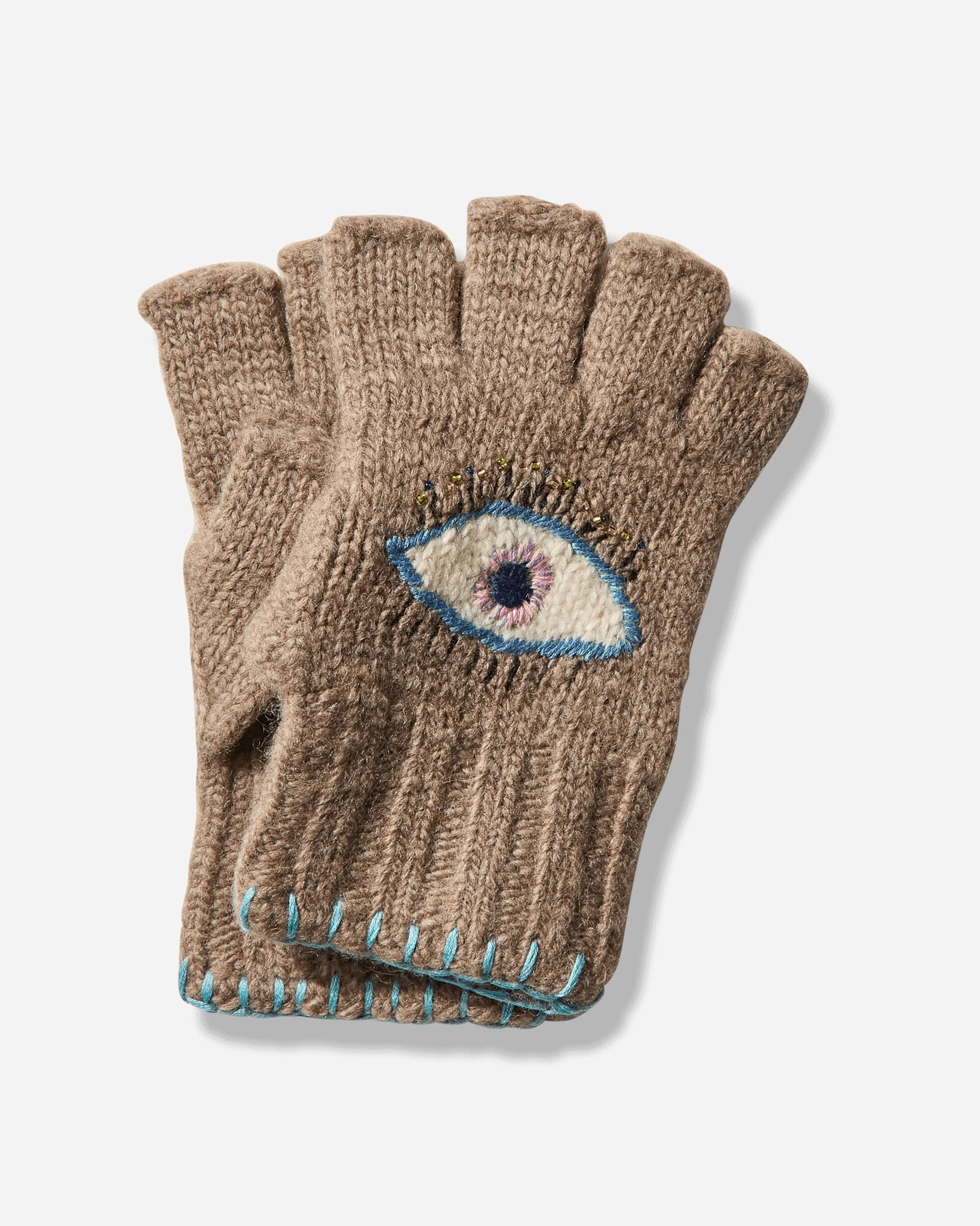 Wool Folktale Gloves (Speakeasy) Gray / Beige