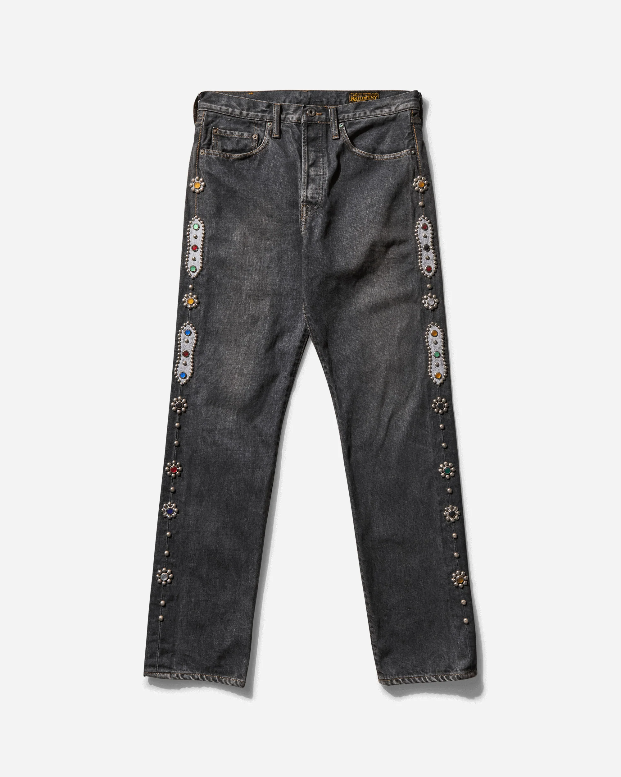 Men's 14oz Denim 5P Monkey Cisco (Studs) Black