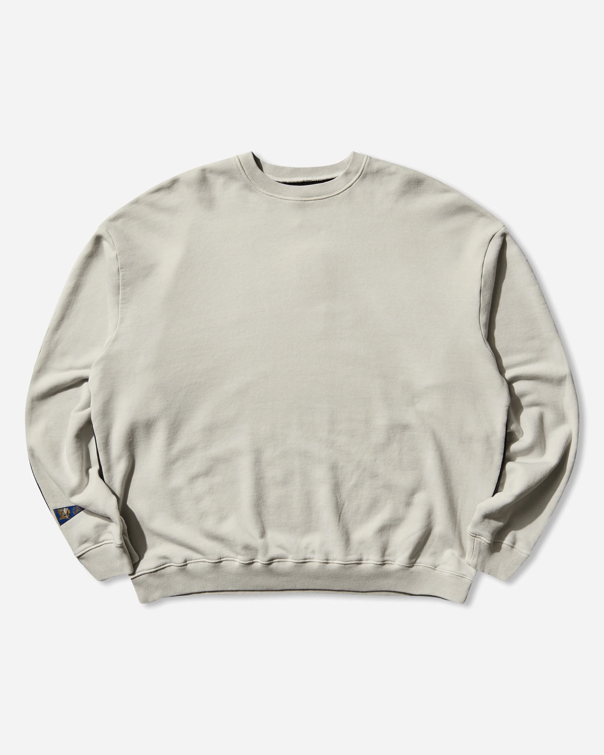 Men's Sweat Knit 2Tones Remake Big Sweatshirt (Bone) Ecru / Black